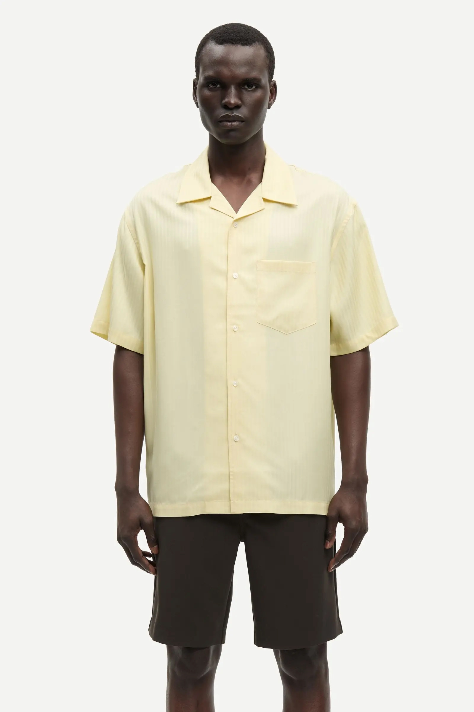 Heren overhemd km casual geel