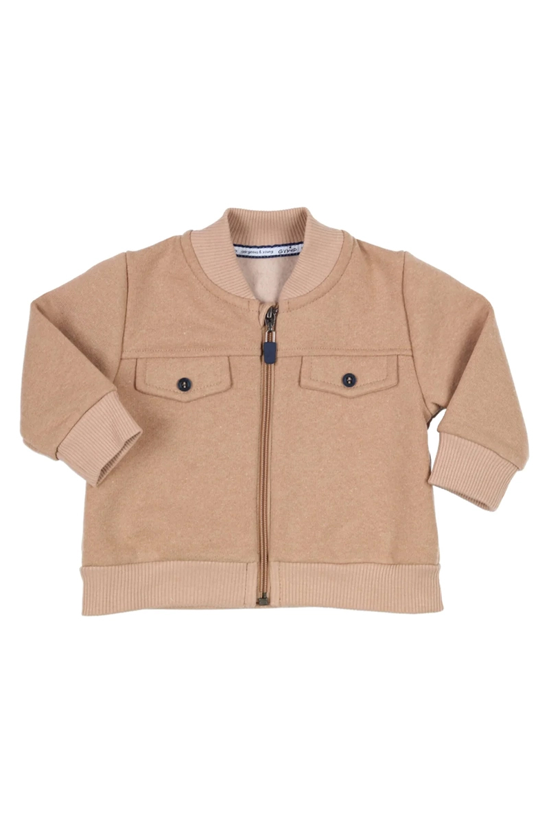 Gymp cardigan carbontree bruin/beige-1 1