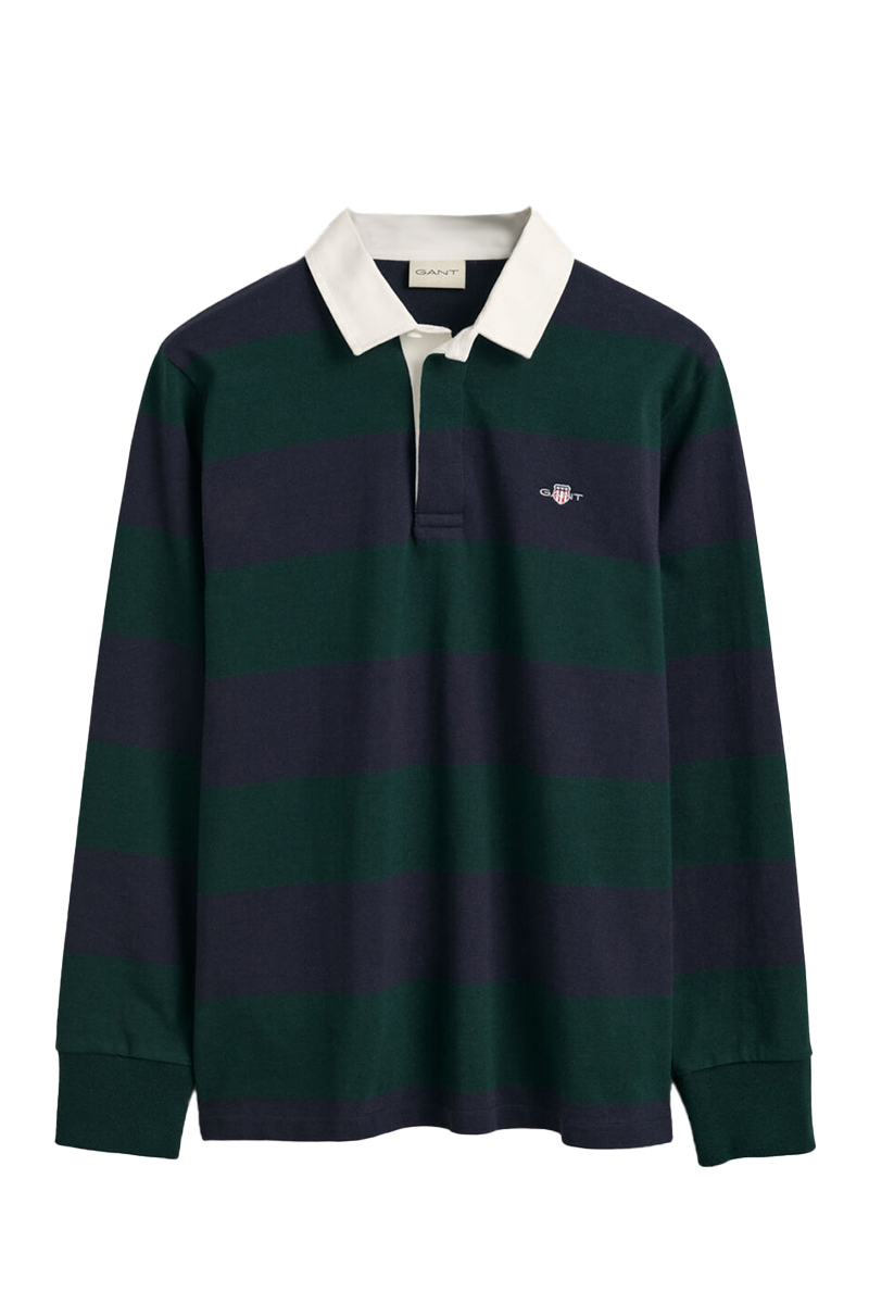 Gant REG SHIELD BARSTRIPE HEAVY RUGGER Groen-1 1