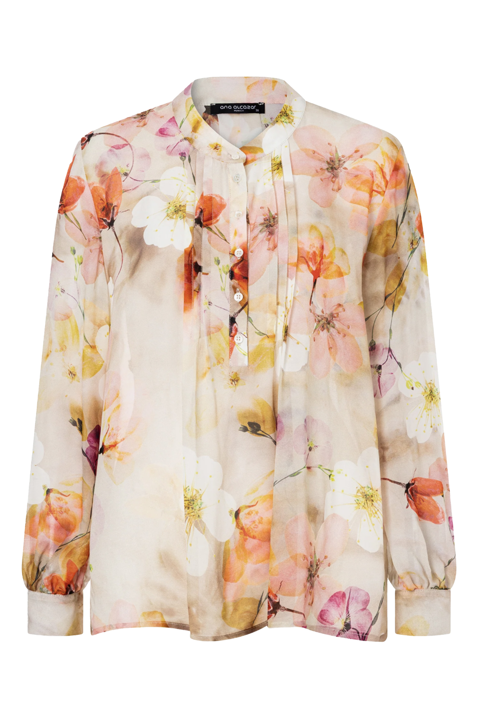 Dames blouse lange mouw bruin