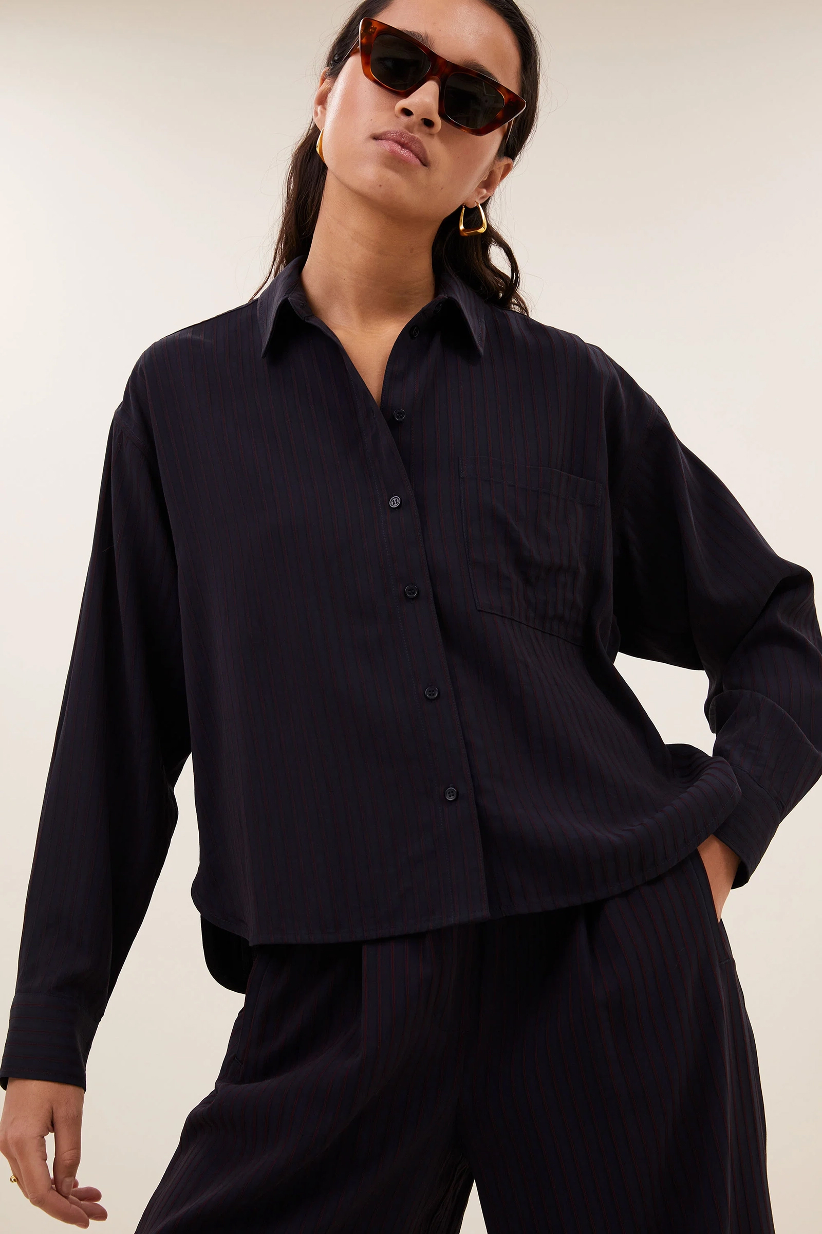 Dames blouse korte mouw rood