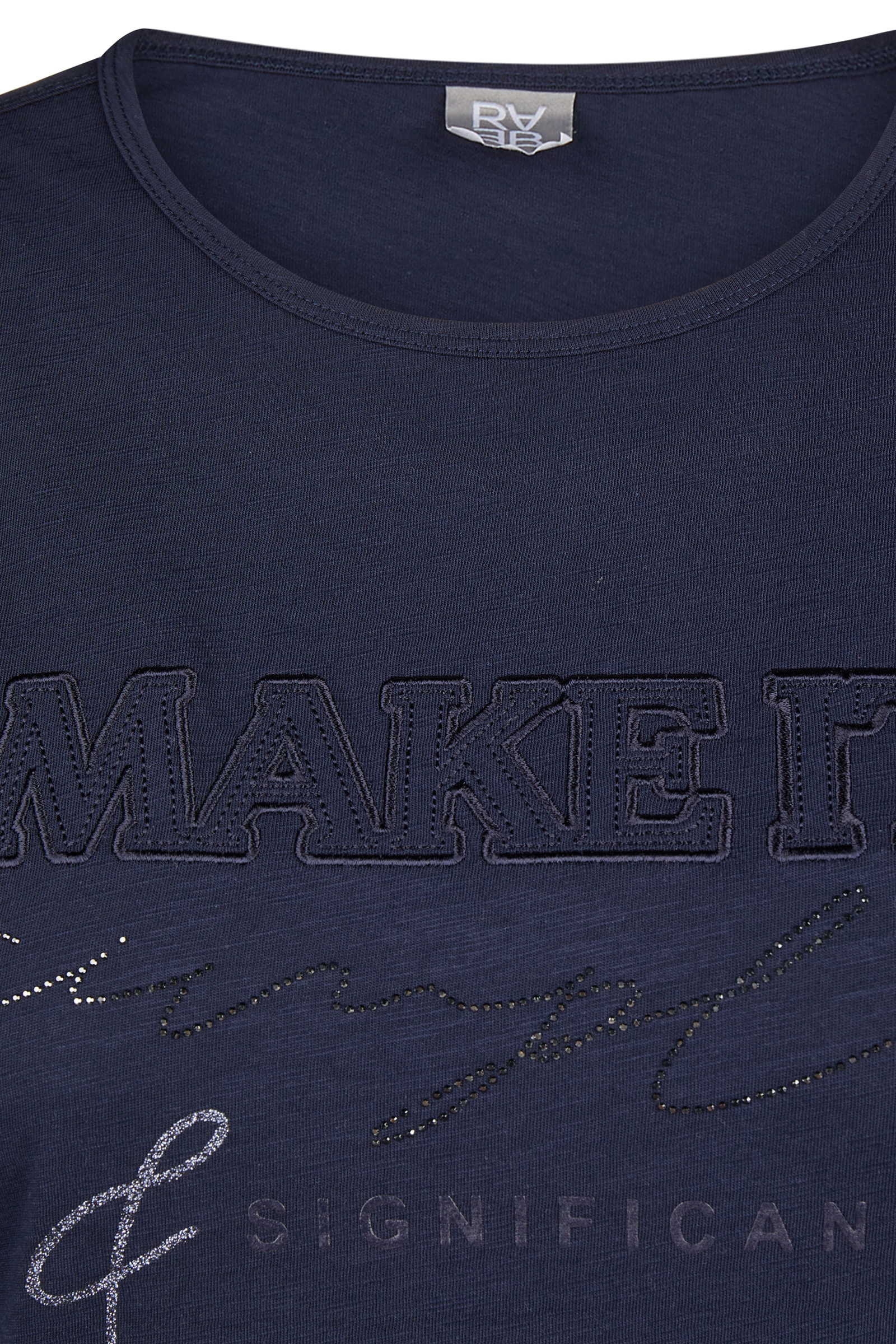 Dames t-shirt korte mouw blauw