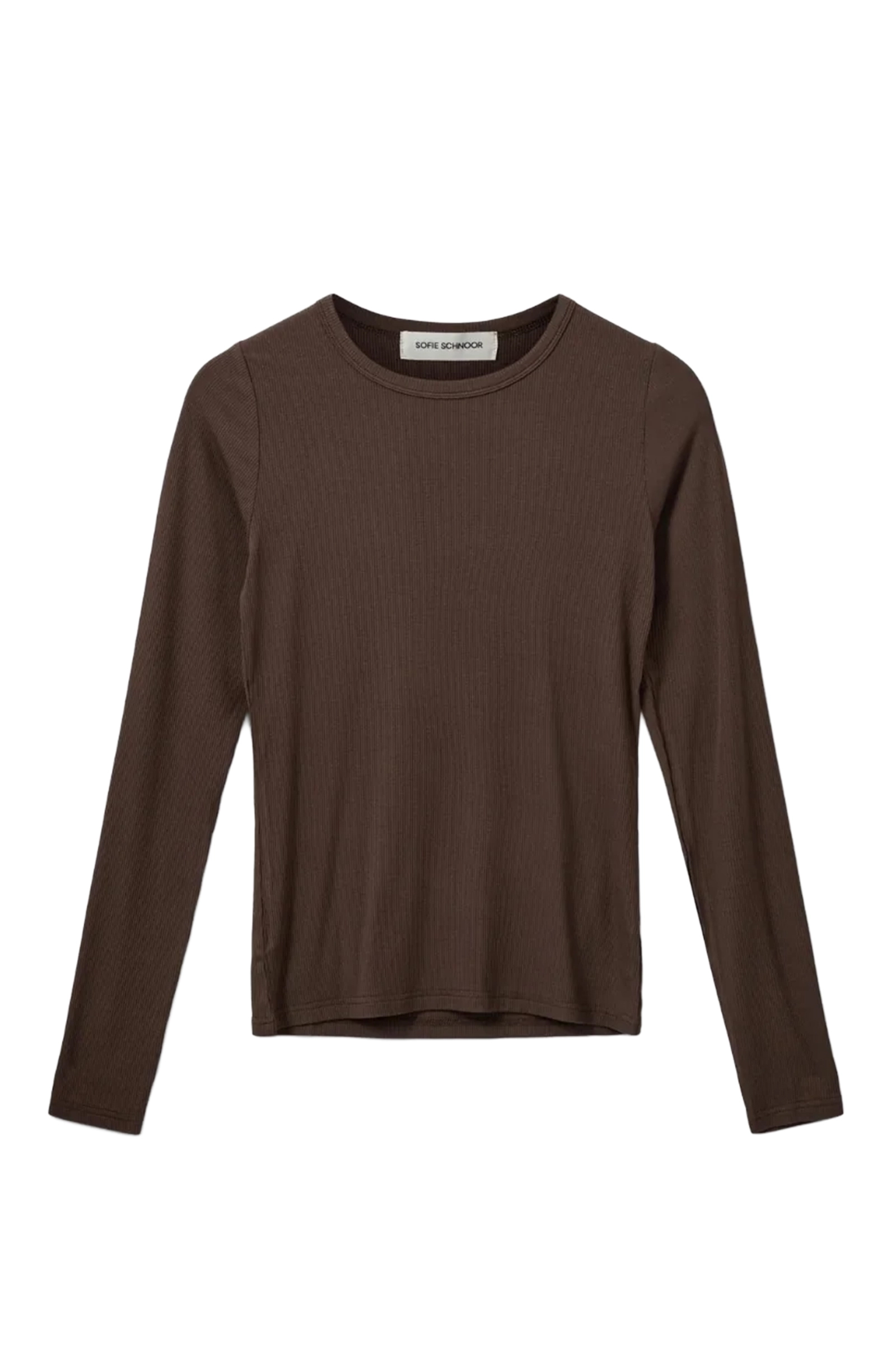 Meisjes t-shirt lange mouw bruin