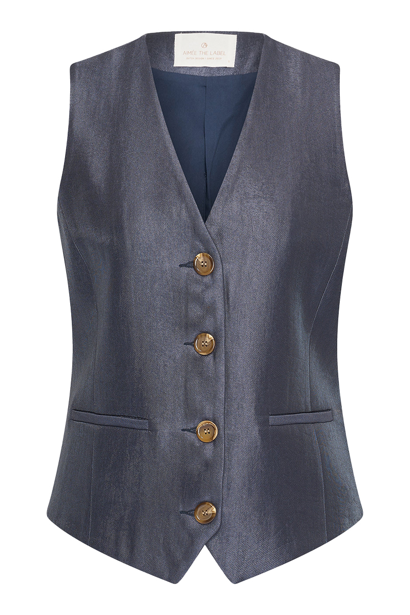 Dames gilet grijs