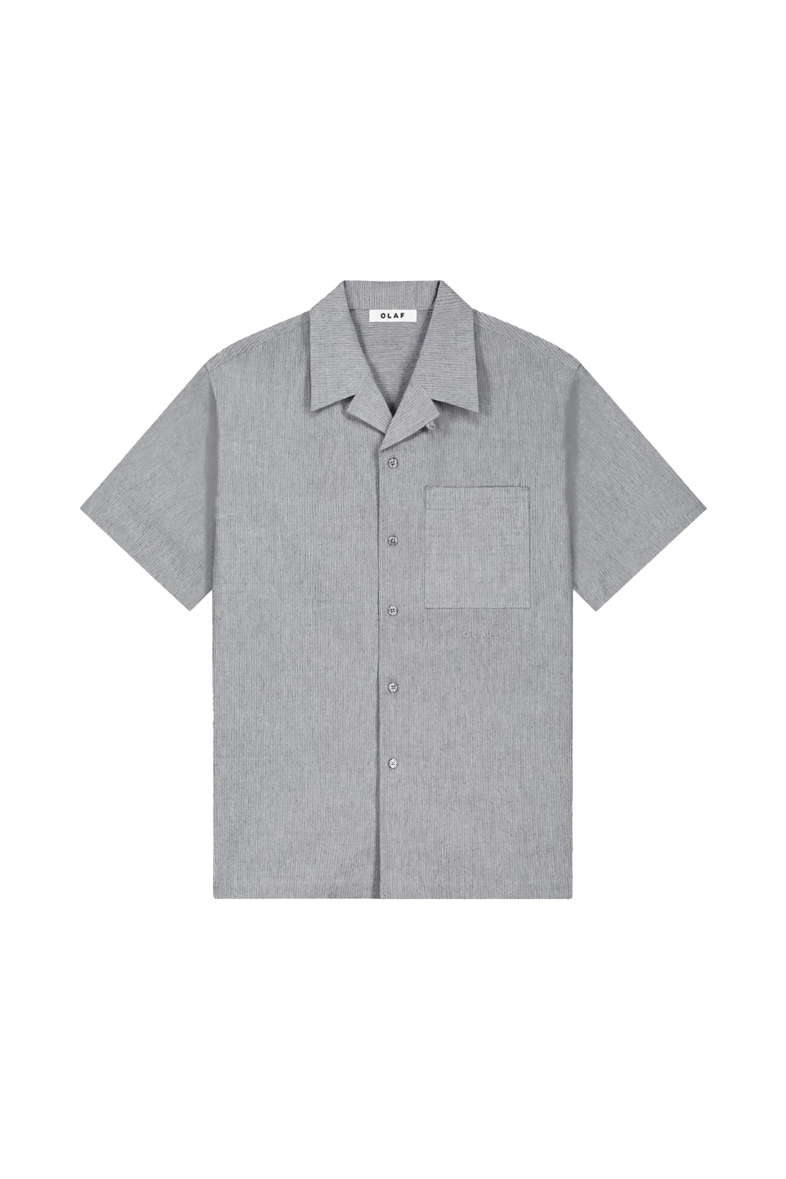 Heren overhemd km casual grijs