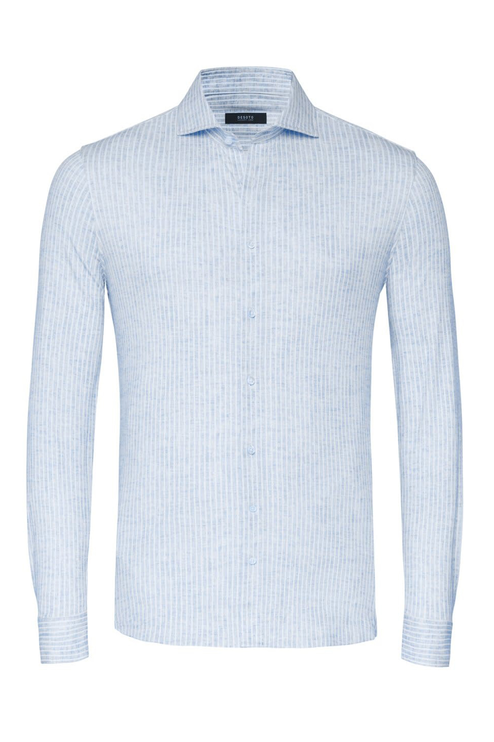 Heren overhemd lm casual blauw