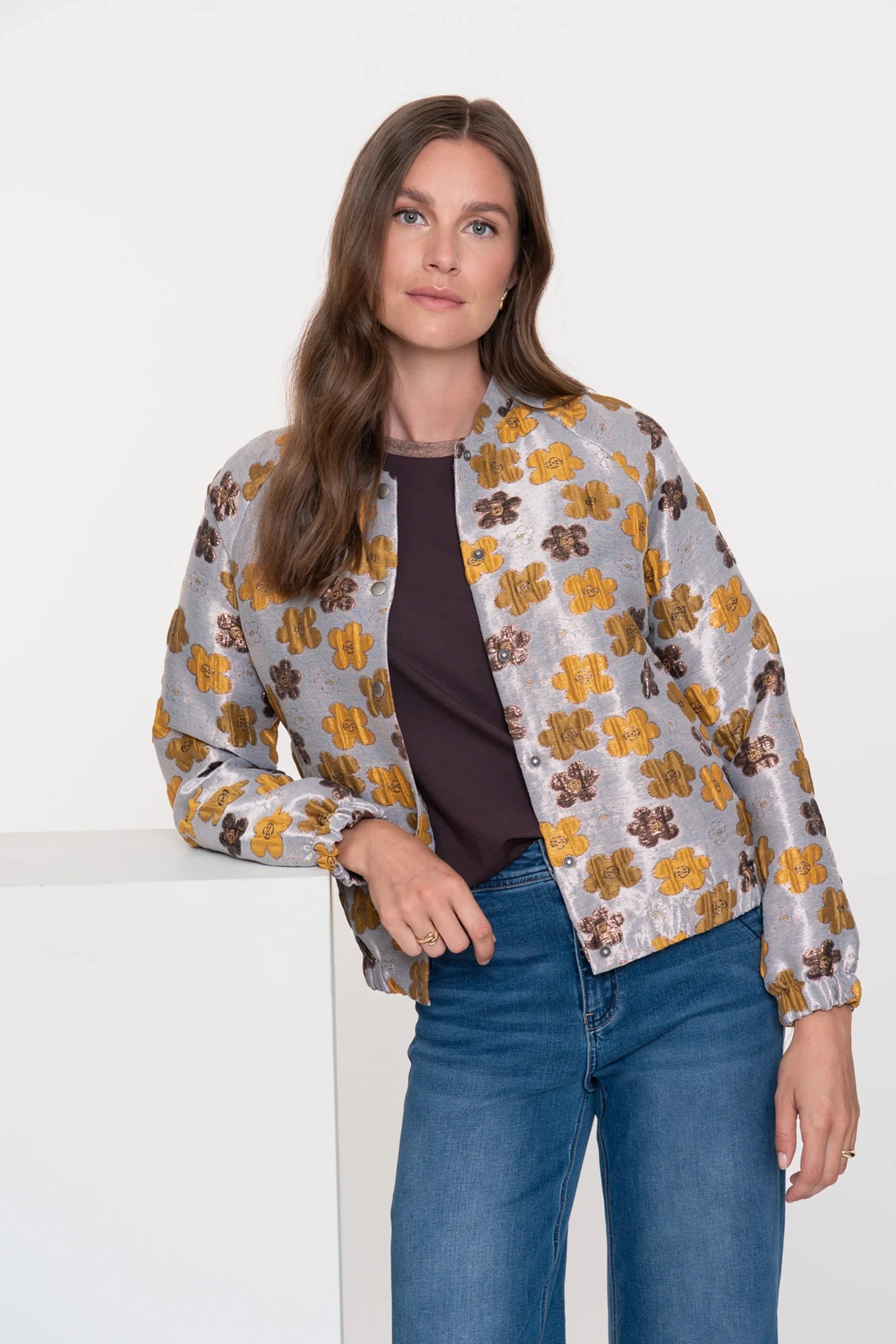 Dames blazer zilver
