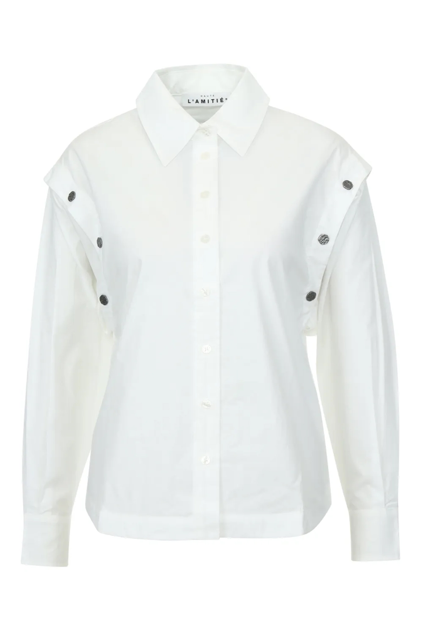 Dames blouse lange mouw wit
