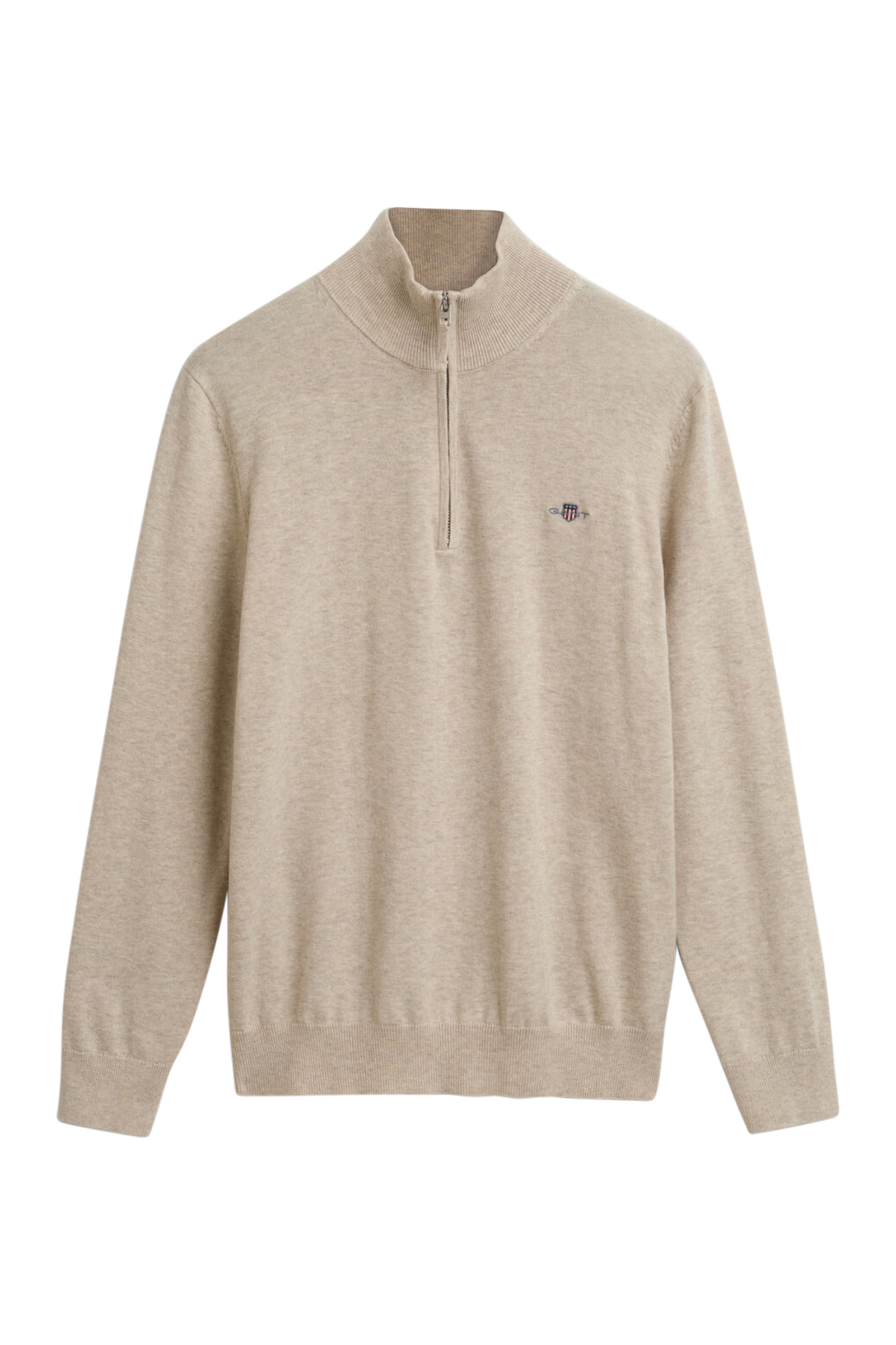Gant CLASSIC COTTON HALF ZIP bruin/beige-1 1