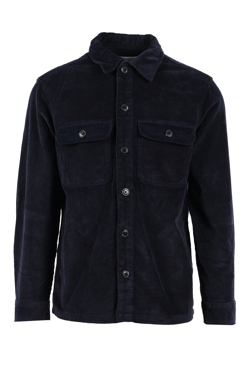 Selected SLHLOOSE-DAN CORD OVERSHIRT 187760-Dark Sapphire 1