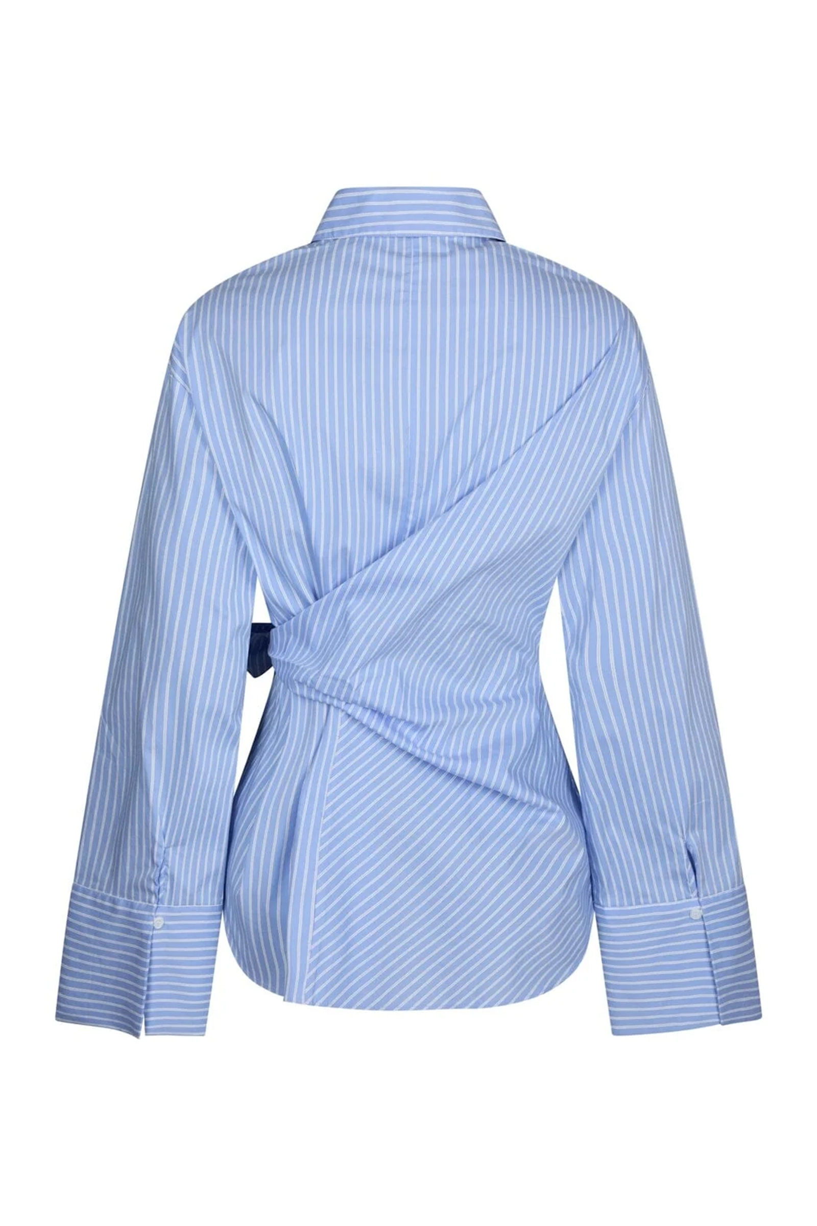 Dames blouse lange mouw blauw