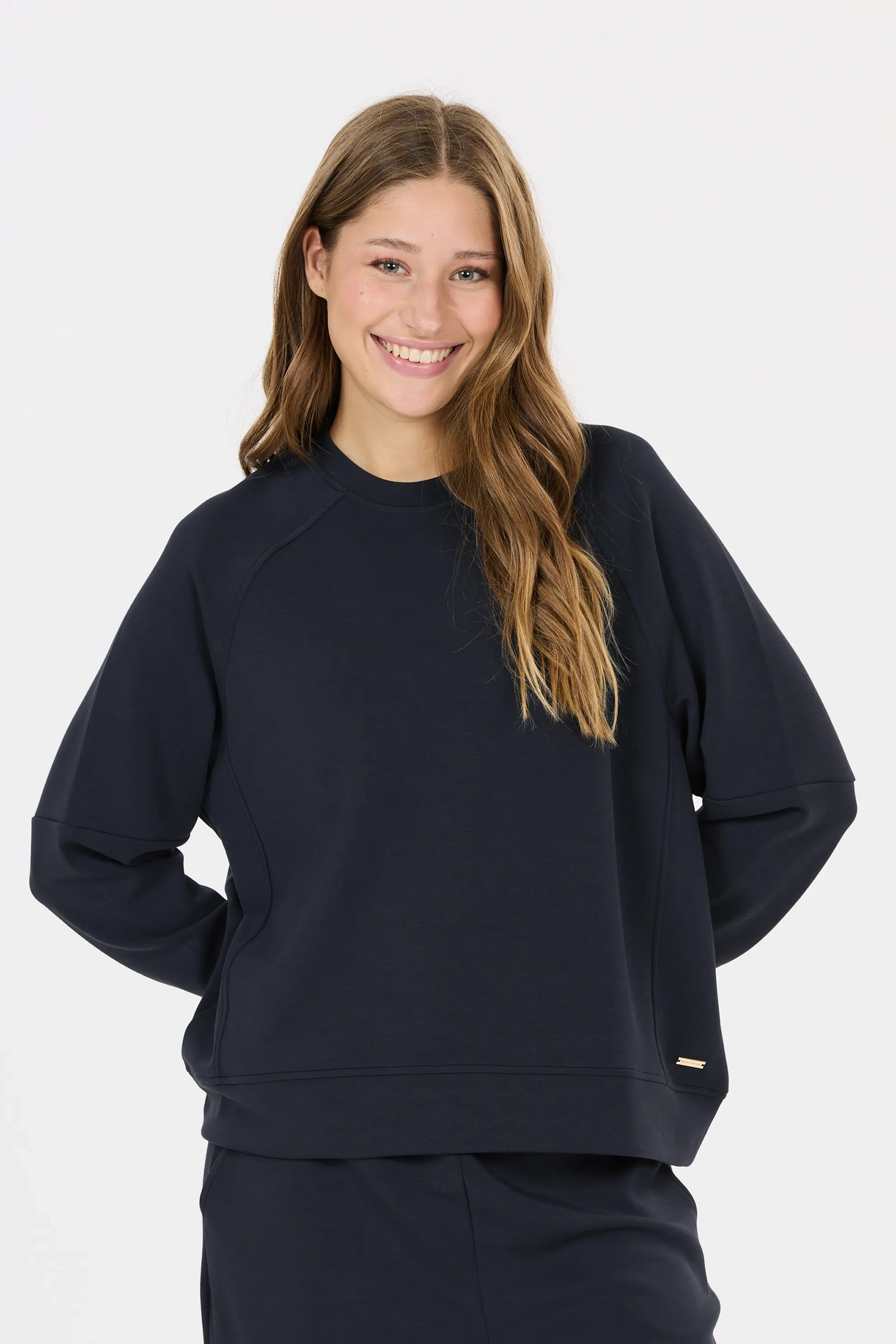 Fitness dames sweater blauw