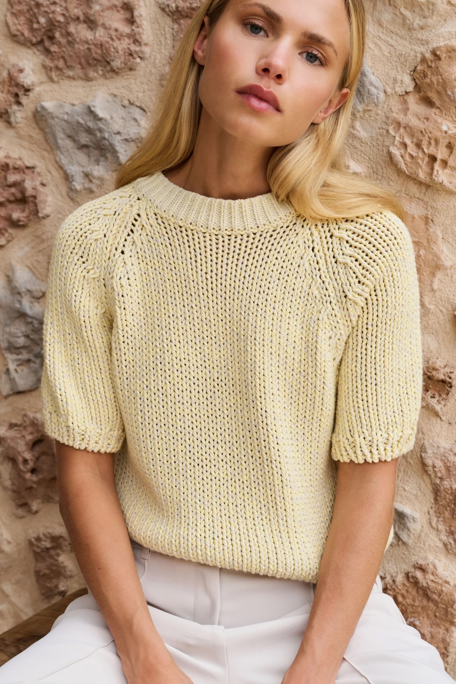 Dames sweater geel