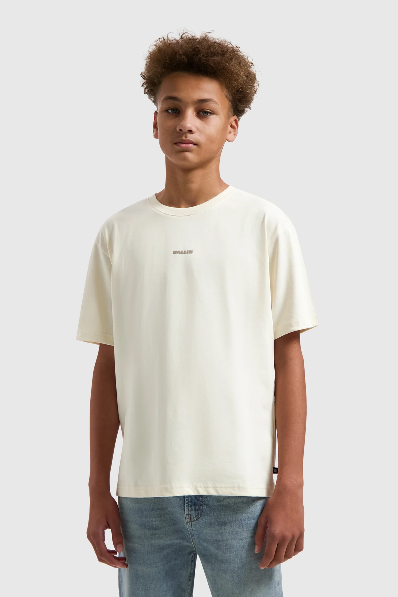 Jongens t-shirt korte mouw ecru