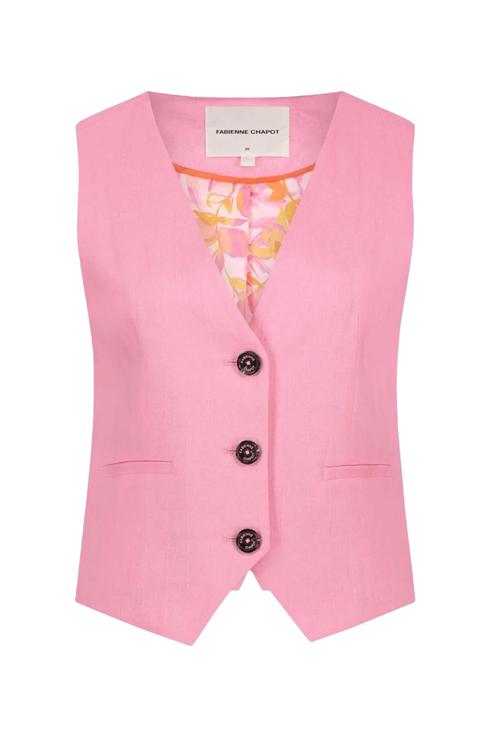 Dames gilet rose