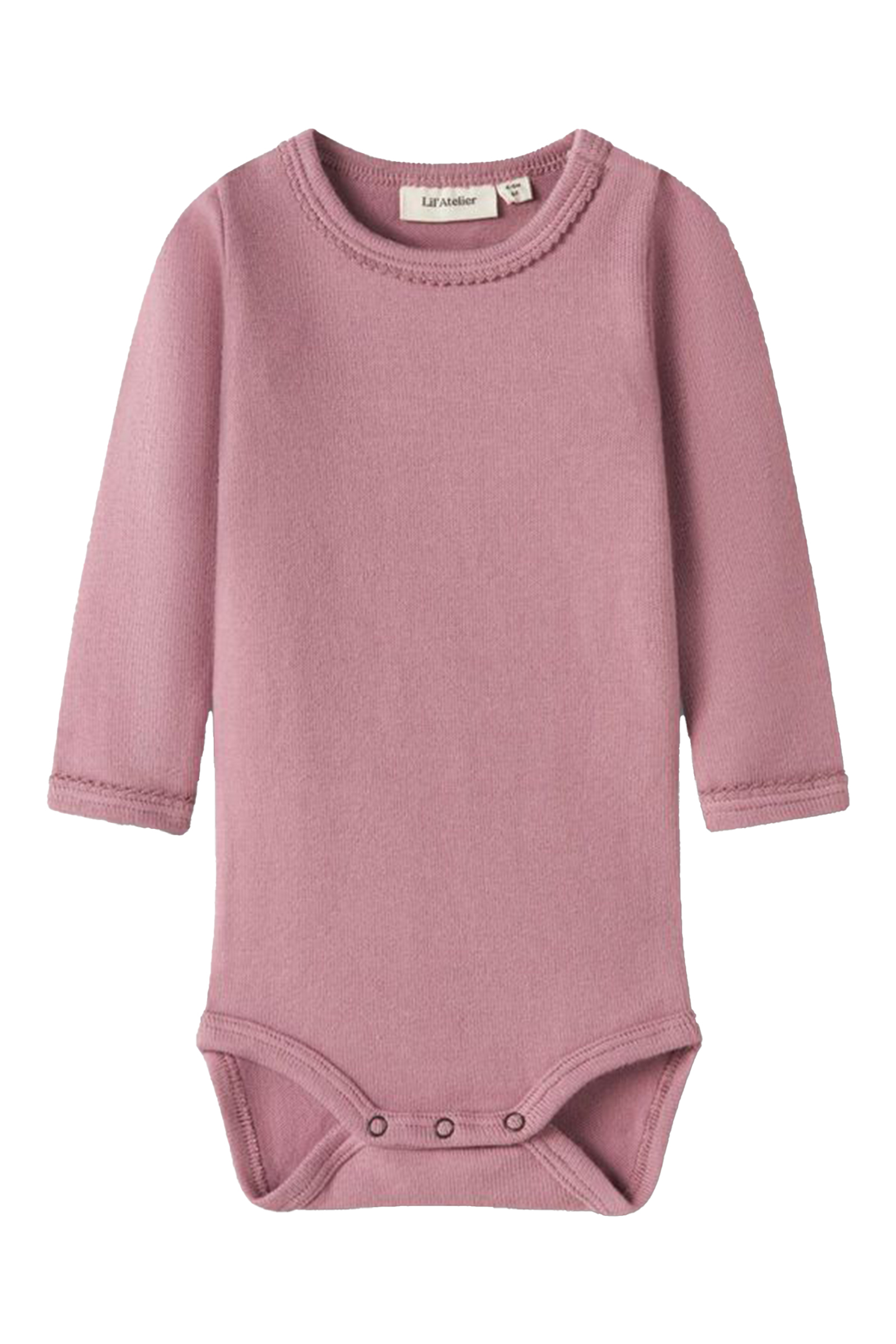 Baby romper lange mouw rose