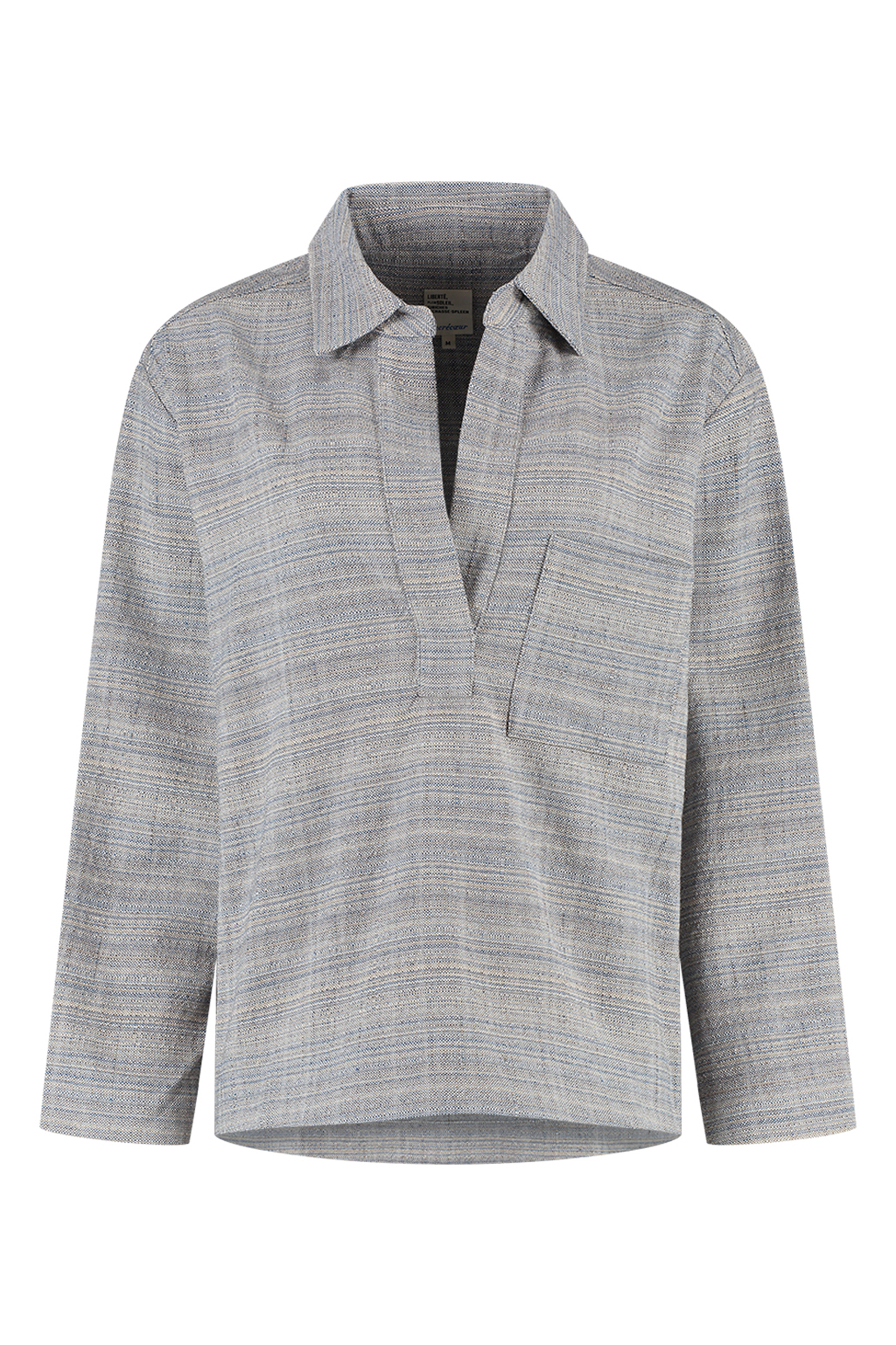 Dames blouse lange mouw bruin
