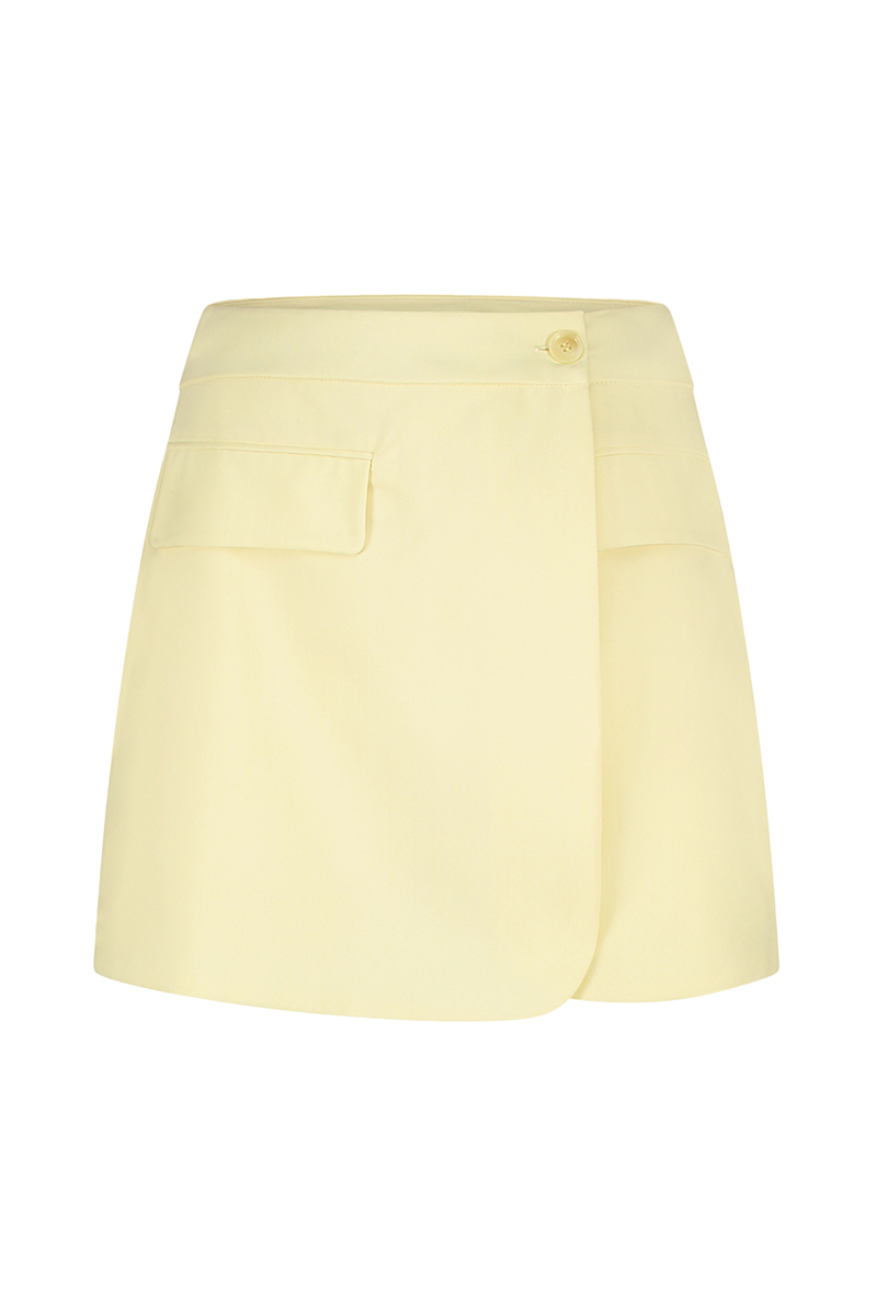 Dames short geel