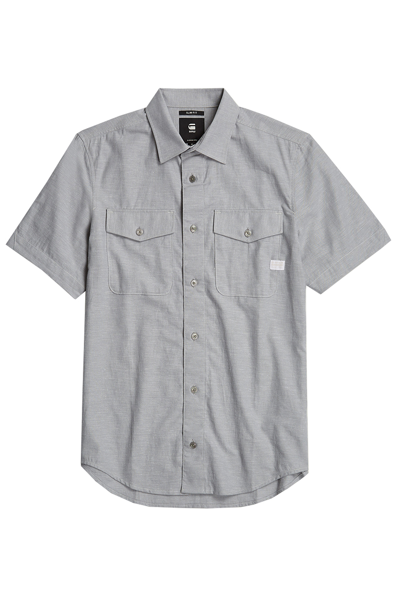 G-Star Marine slim shirt s\s Grijs-1 1