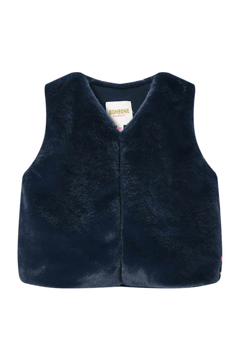 Meisjes gilet blauw