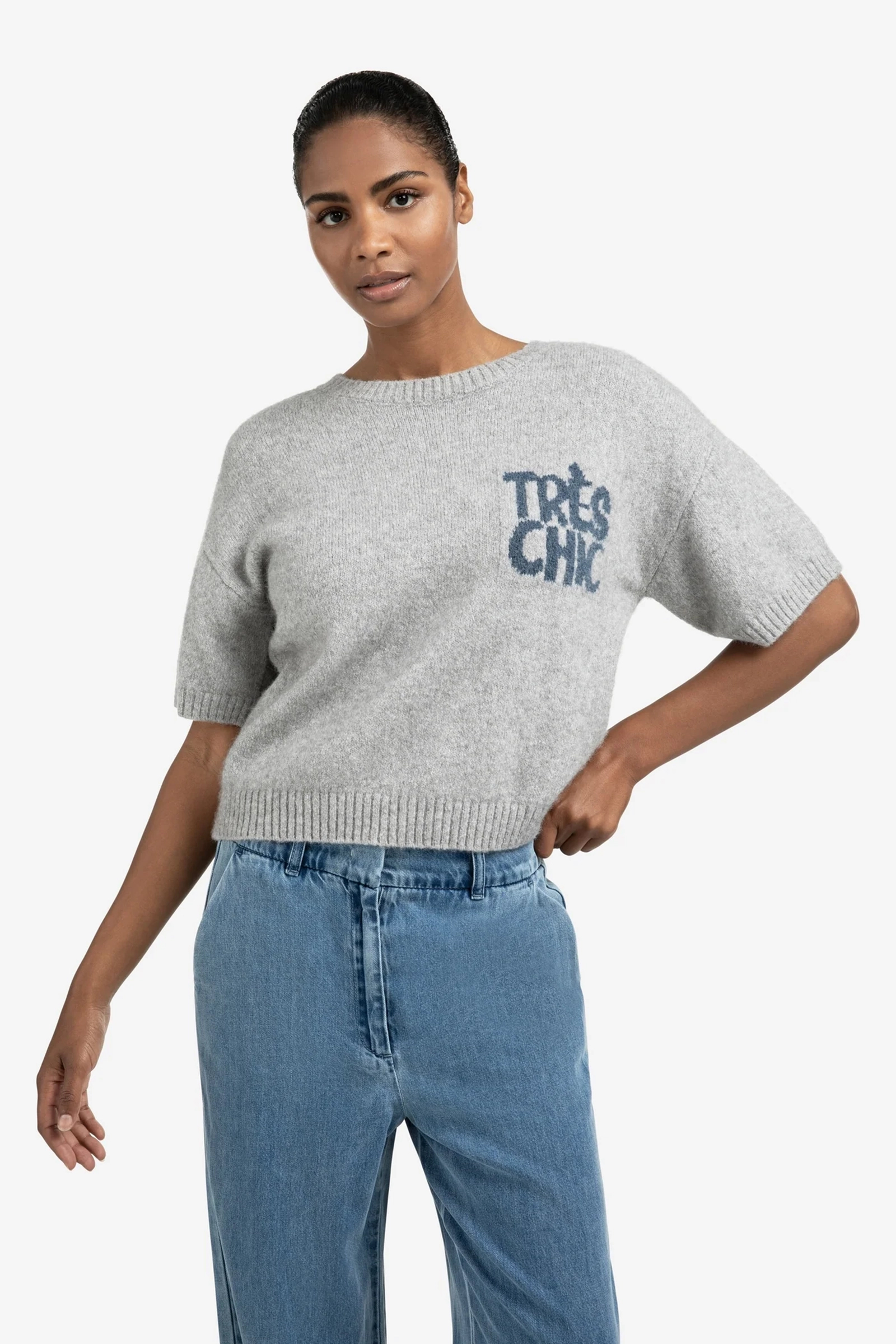 Dames sweater grijs
