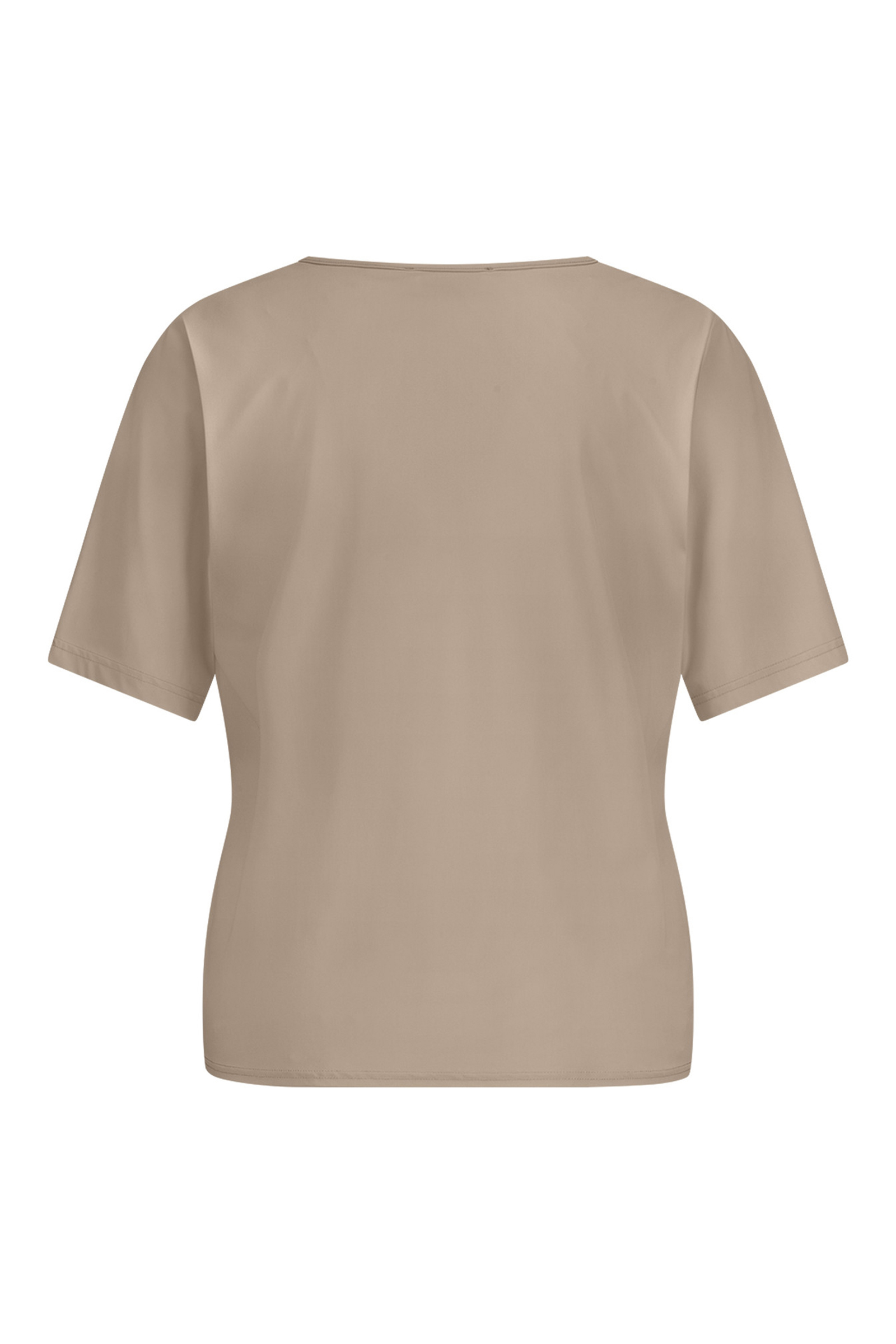 Dames t-shirt korte mouw bruin