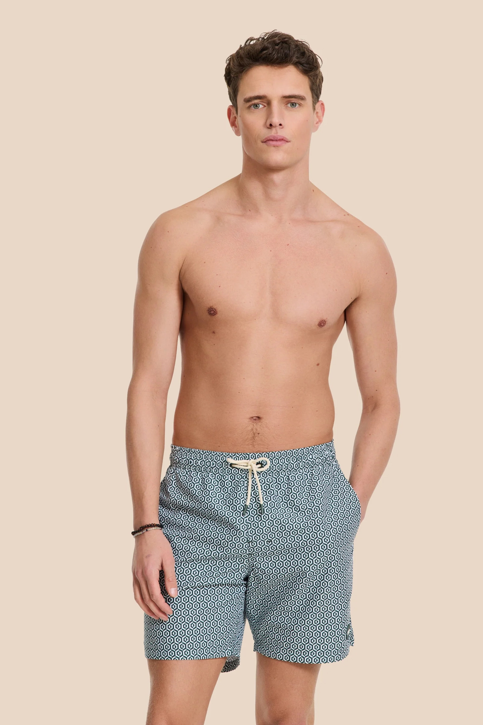 Bad/beach heren zwemshort groen