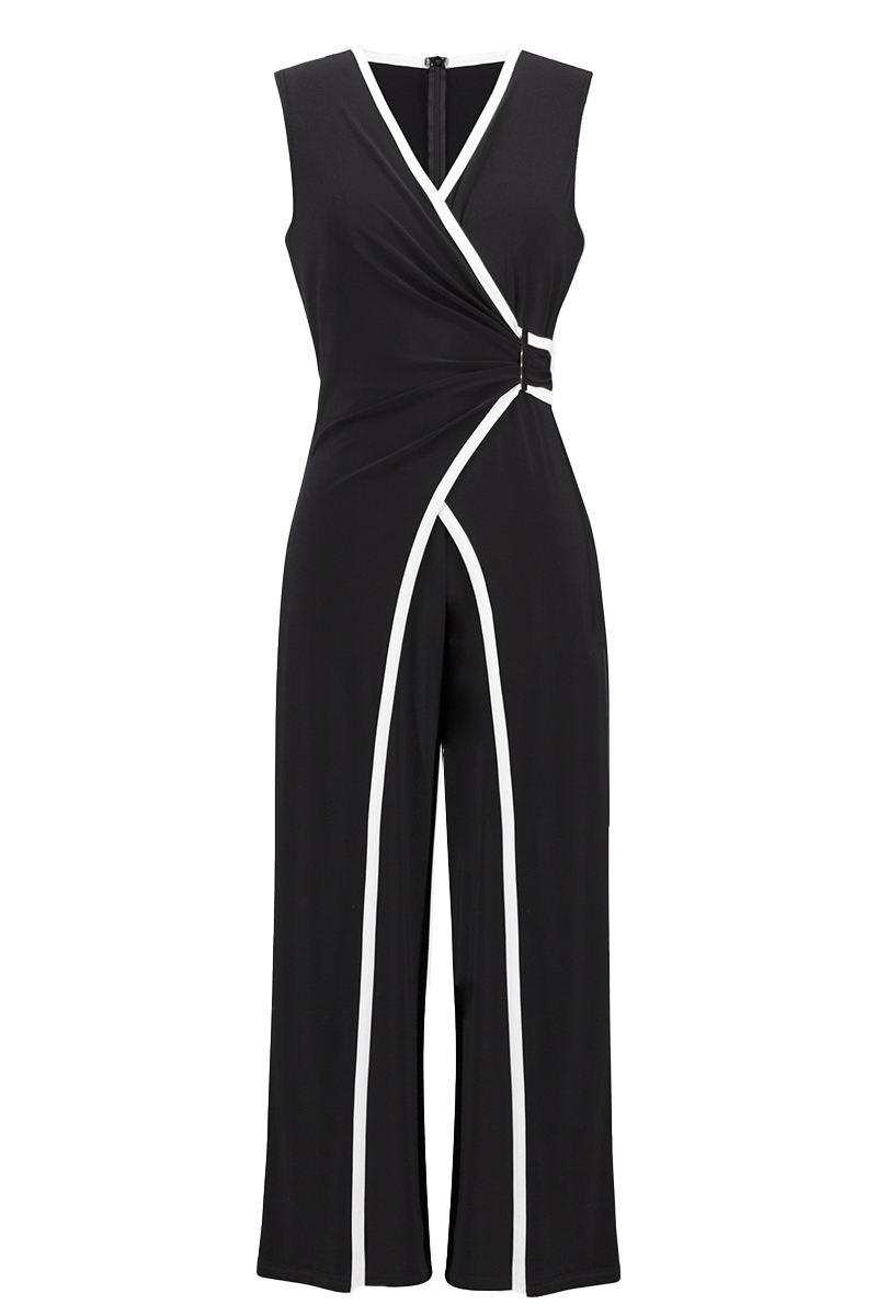 Dames jumpsuit/tuinbroek zwart