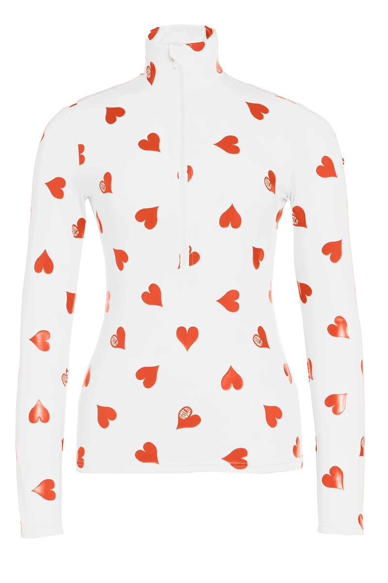 Wintersport dames pully+rits wit