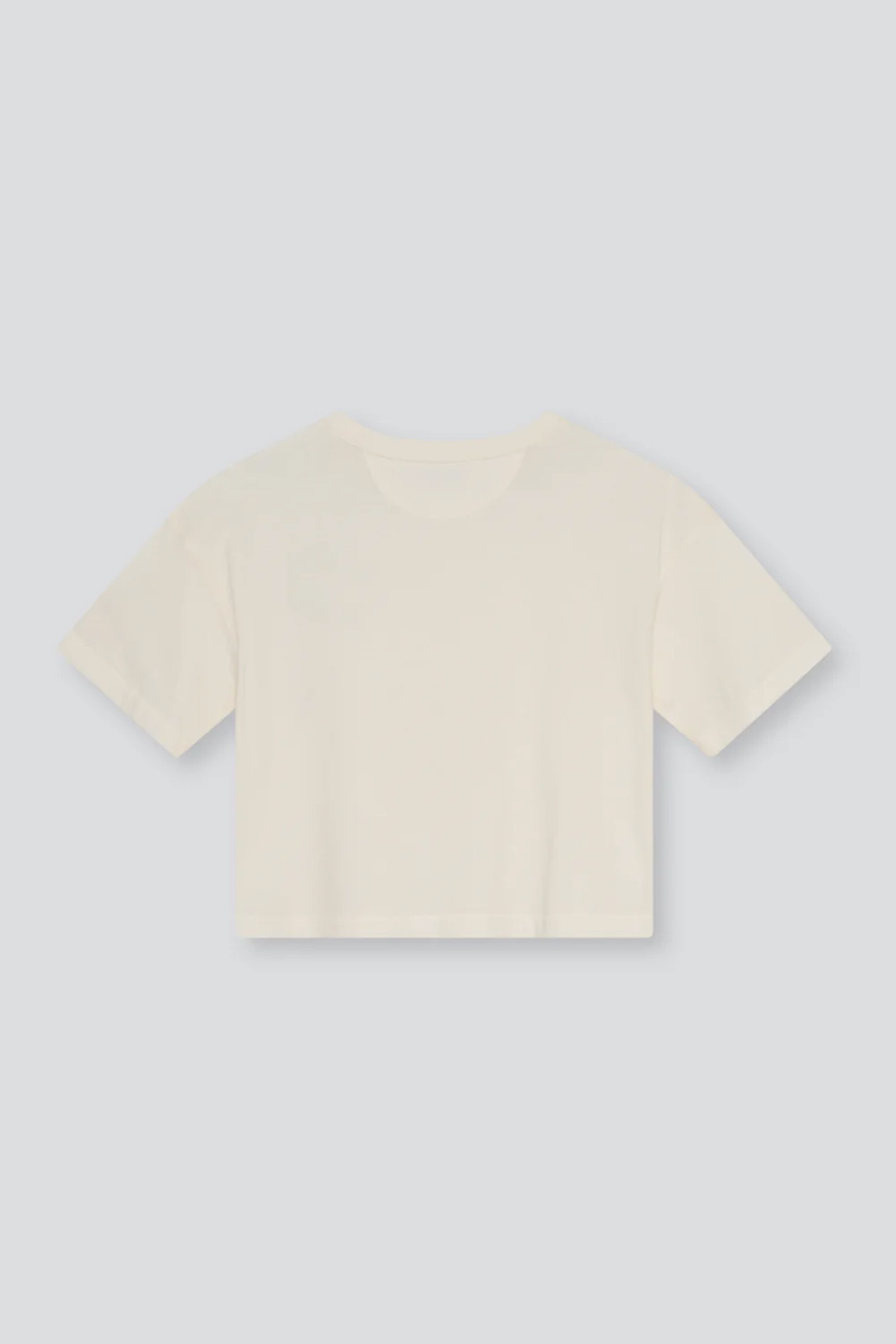 Meisjes t-shirt korte mouw ecru