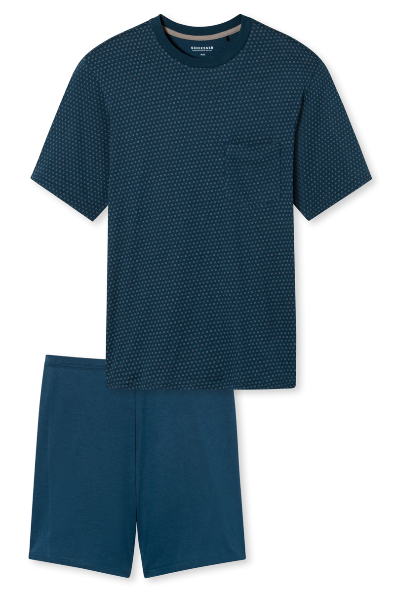 Nachtmode heren pyjama blauw