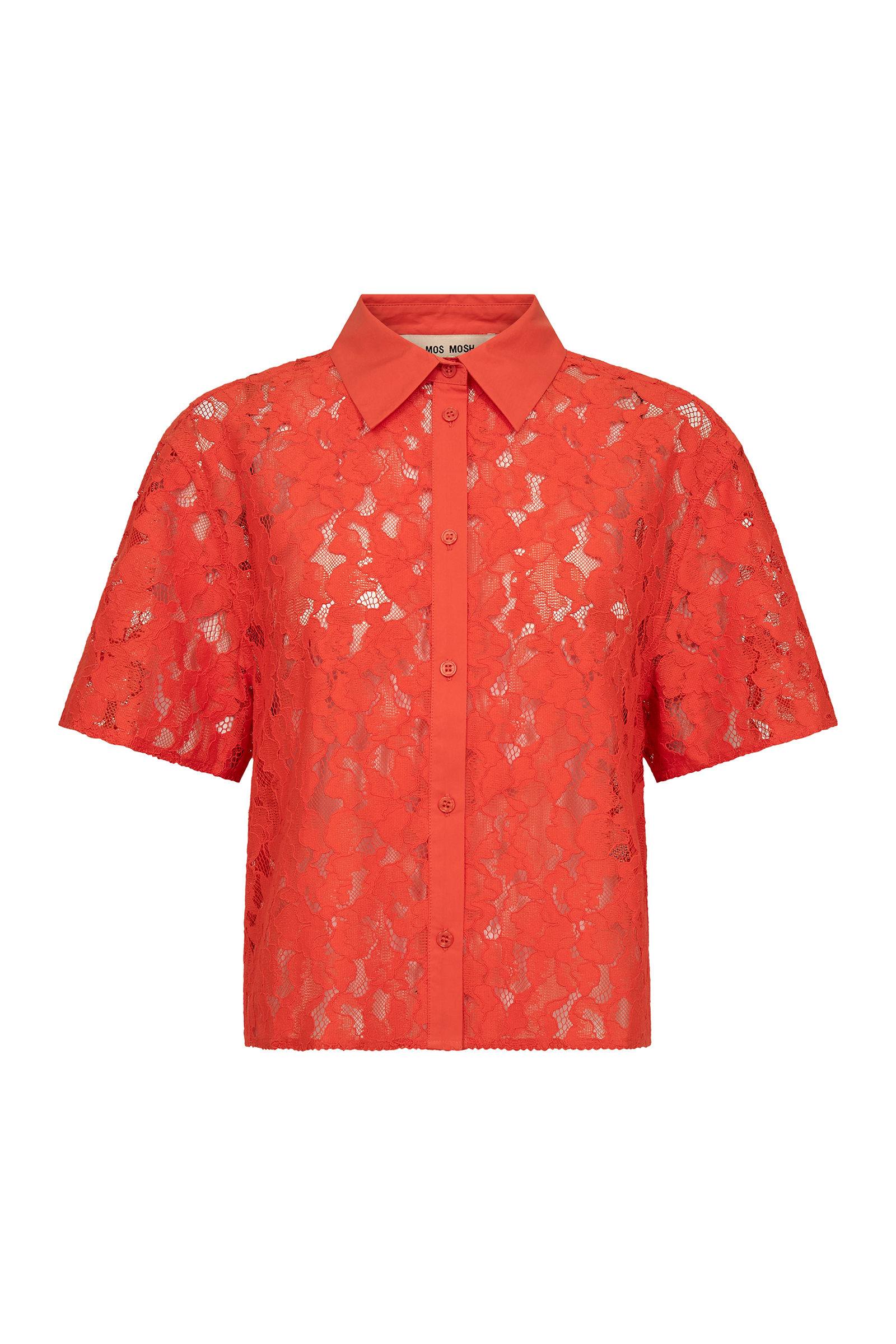 Dames blouse korte mouw oranje