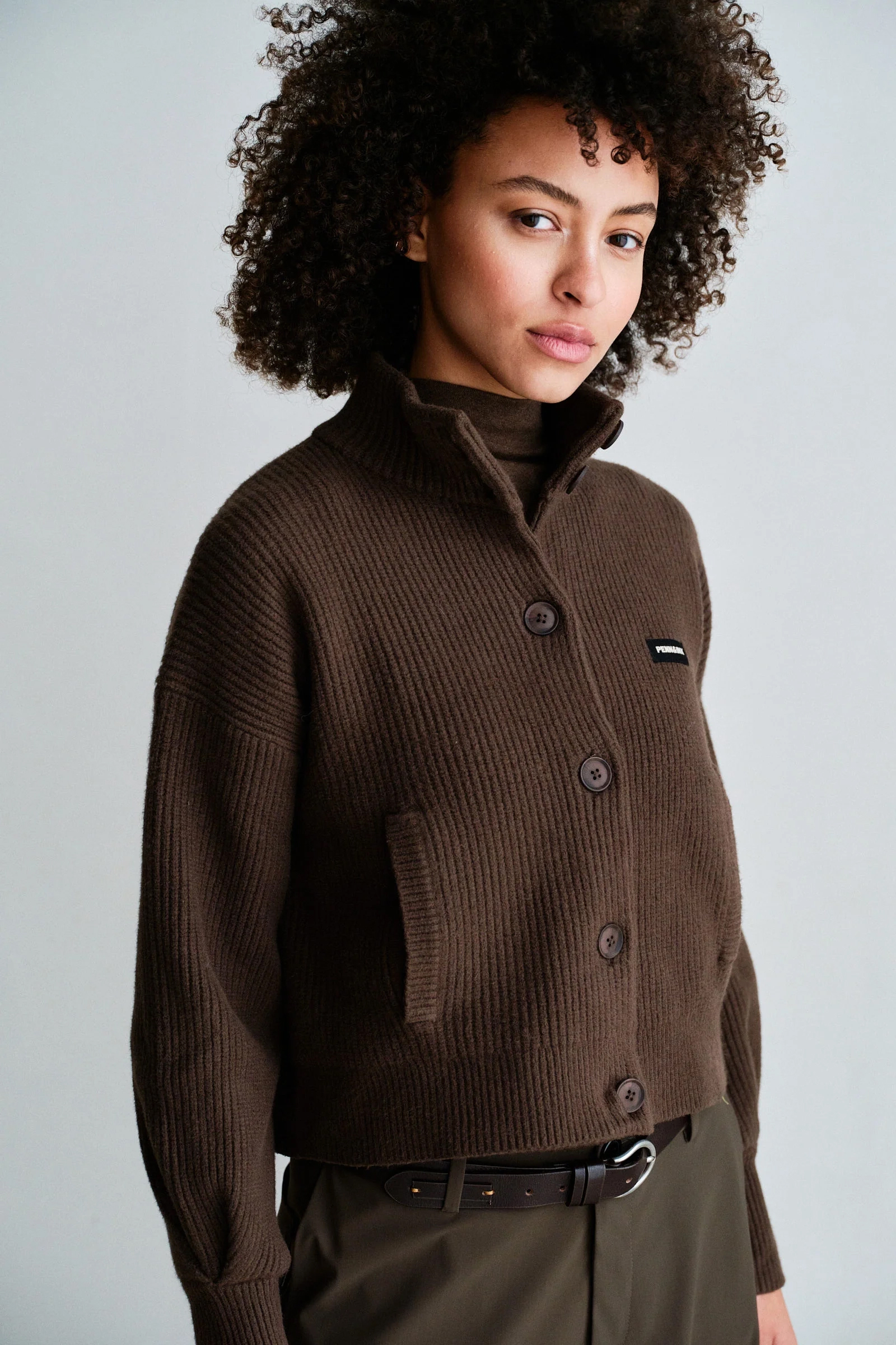 Dames vest bruin