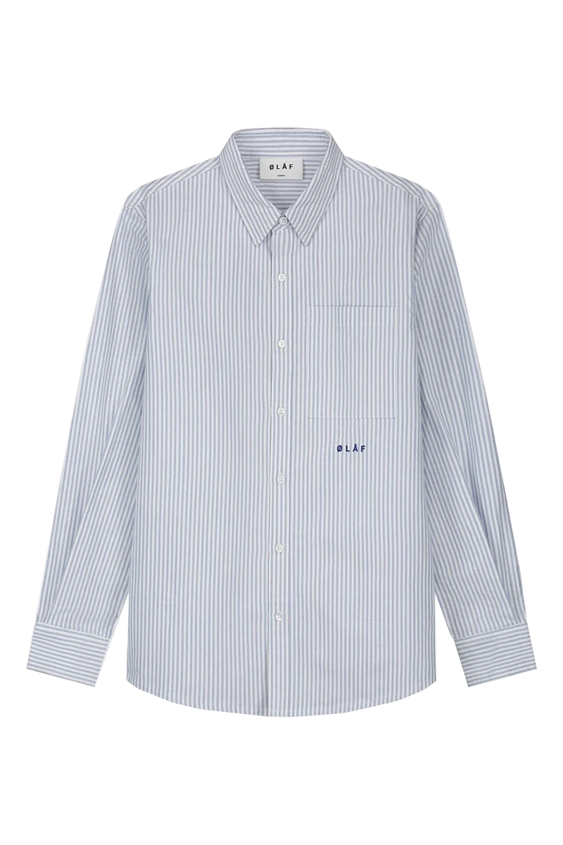 Heren overhemd lm casual blauw