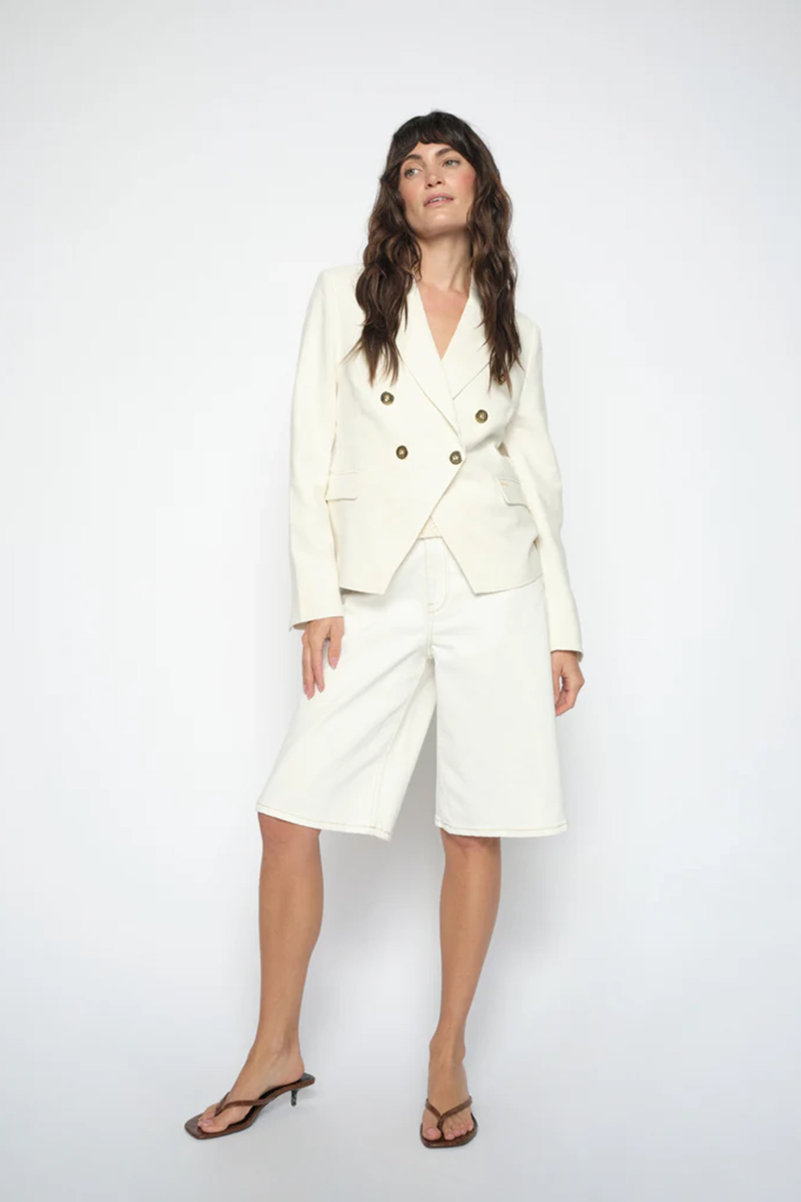 Dames short ecru