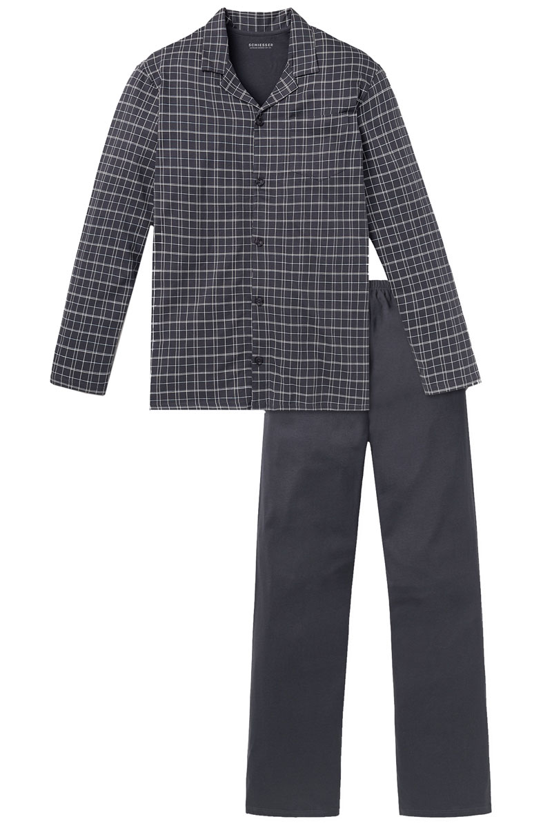 Nachtmode heren pyjama grijs