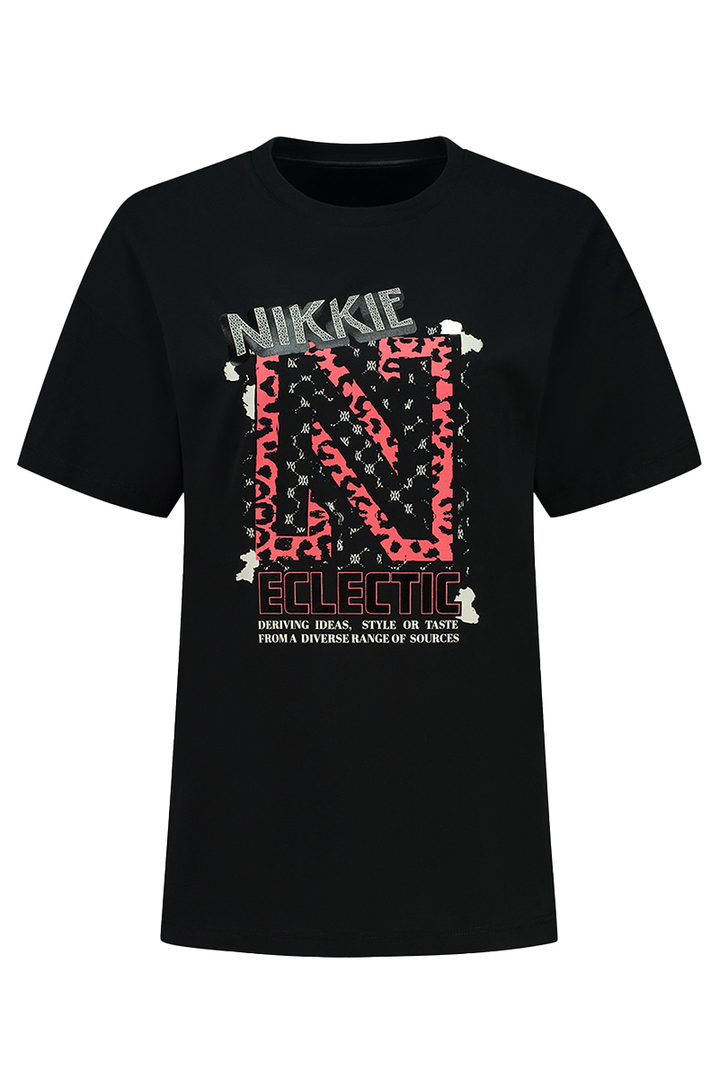 Nikkie Eclectic T-Shirt Zwart-1 1