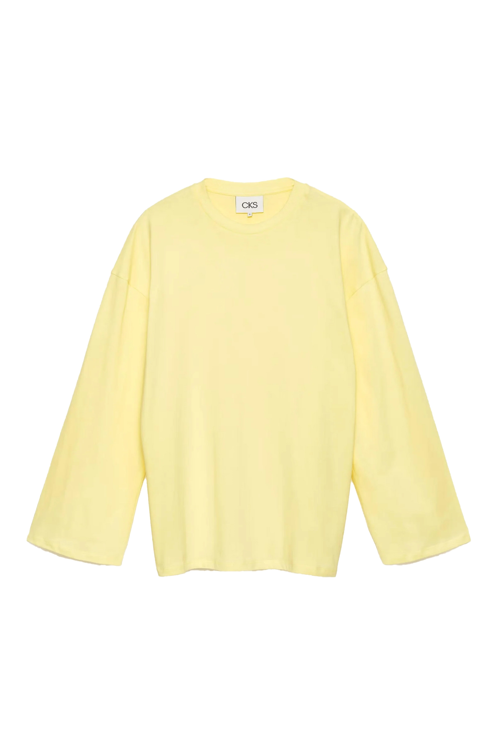 Dames t-shirt korte mouw geel