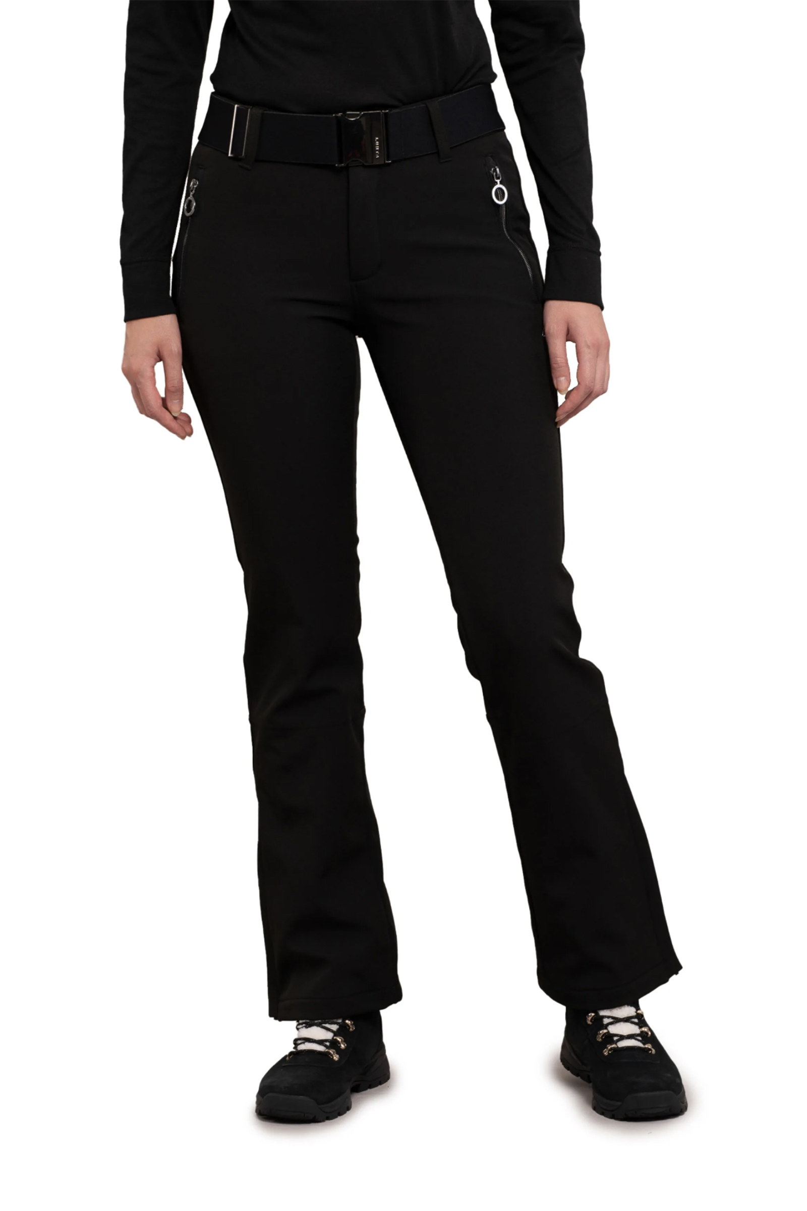 Wintersport dames strechbroek zwart