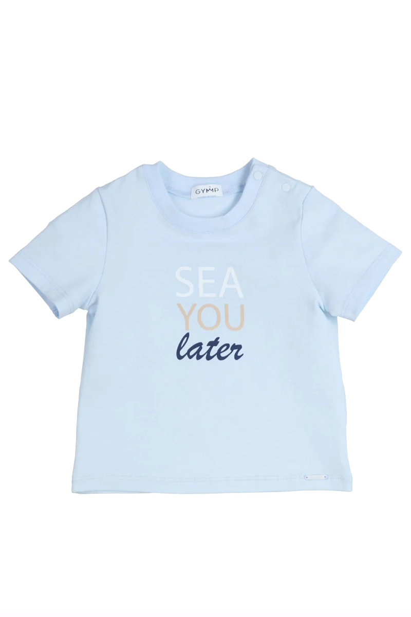Baby t-shirt korte mouw blauw