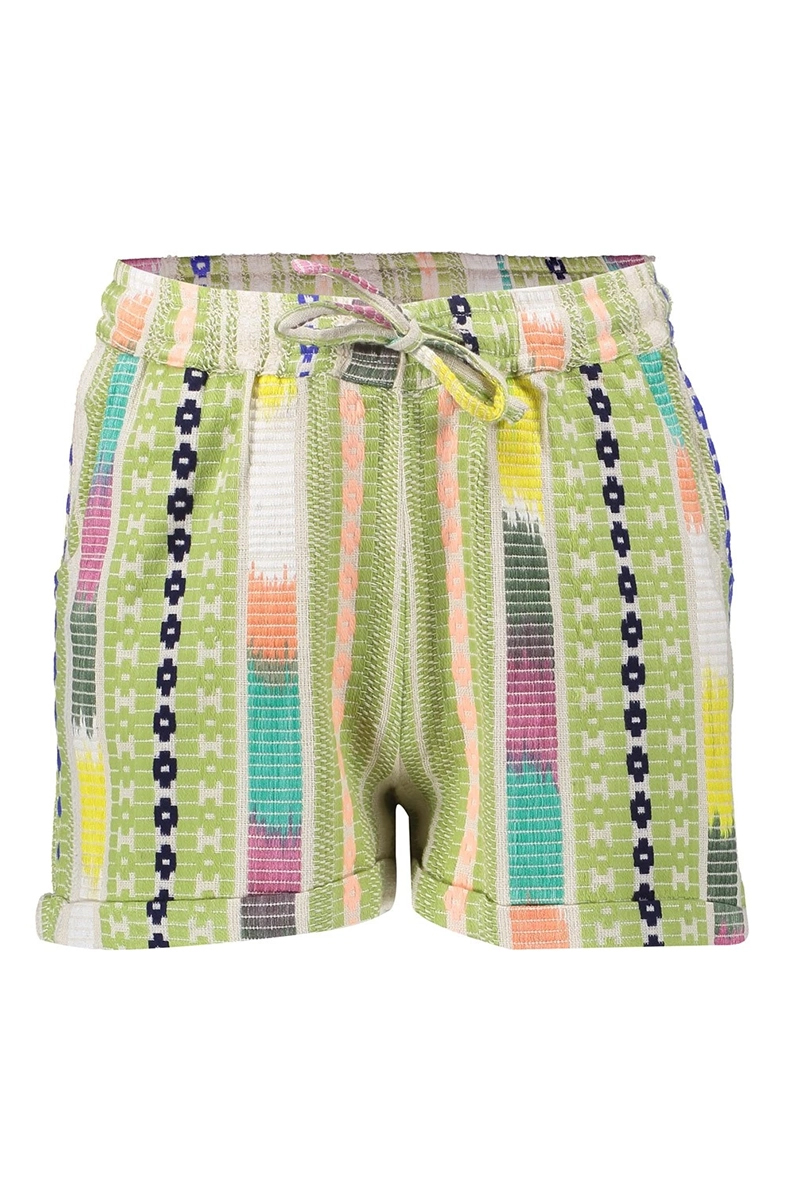 Geisha Short fancy woven multicolour Groen-1 1