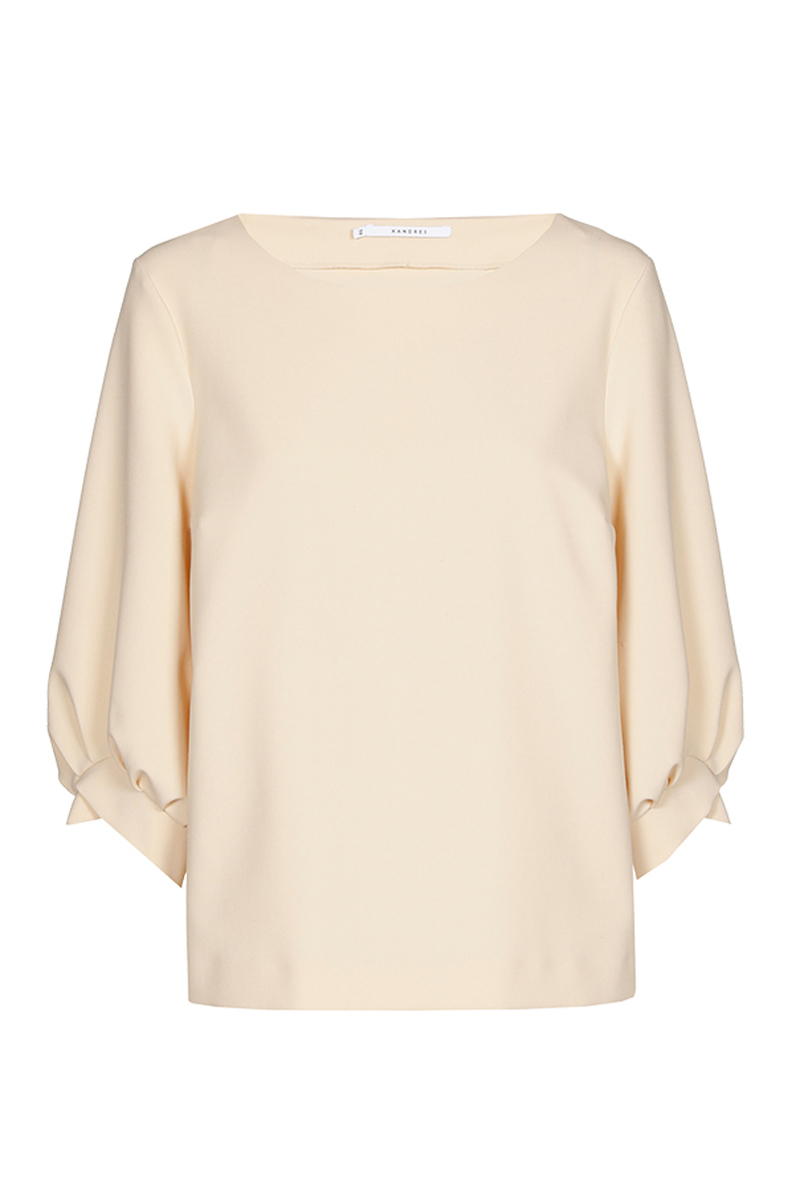 Dames blouse lange mouw wit