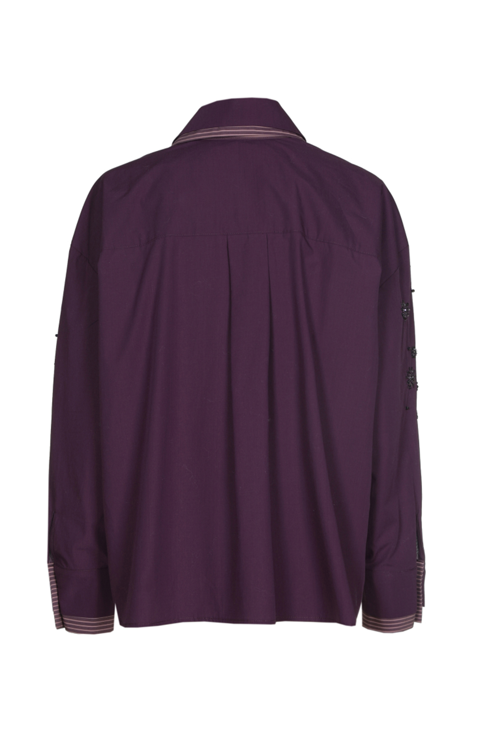 Dames blouse lange mouw paars