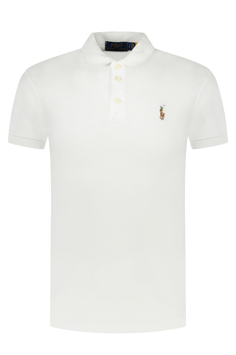 Heren polo korte mouw wit