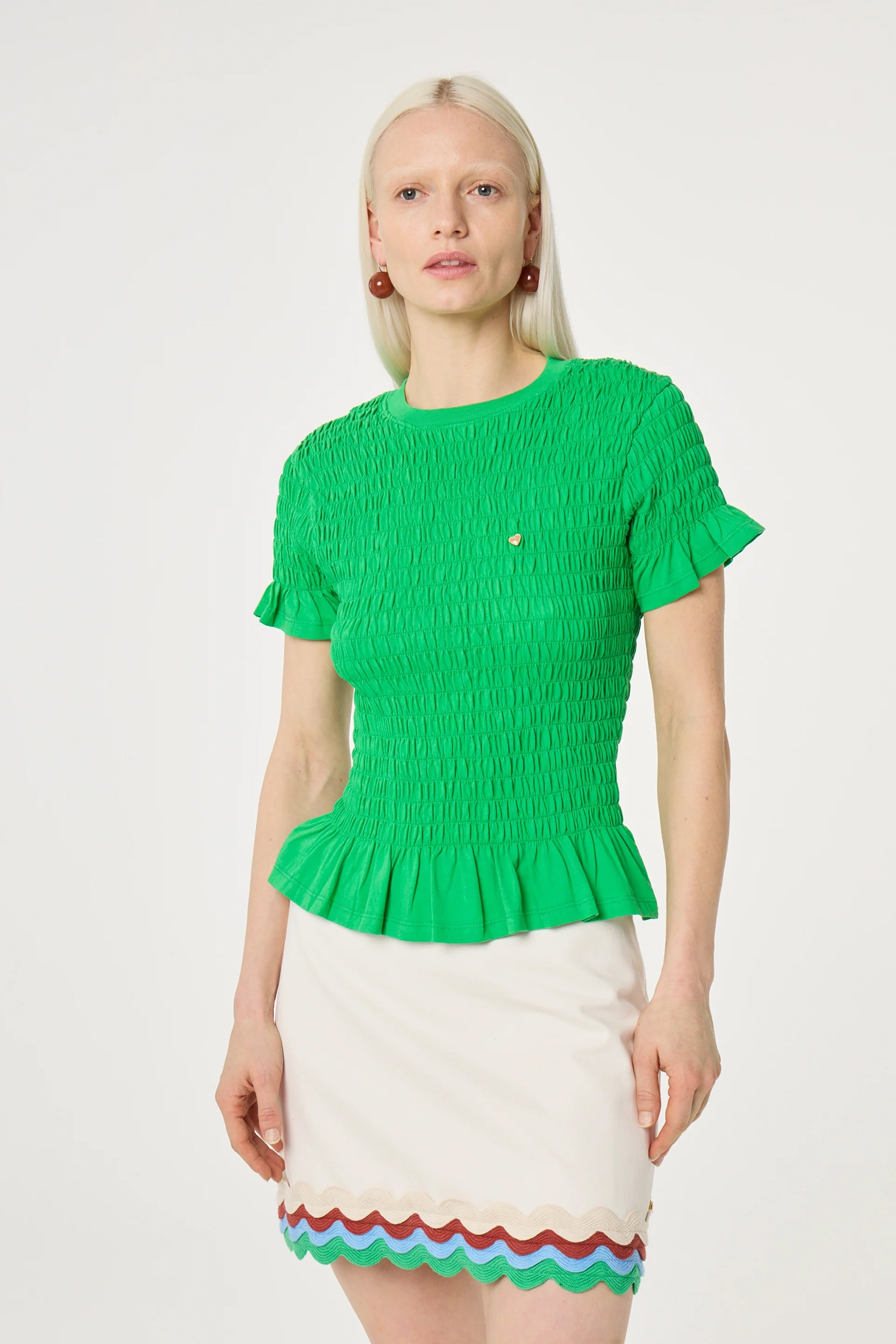 Dames t-shirt korte mouw groen