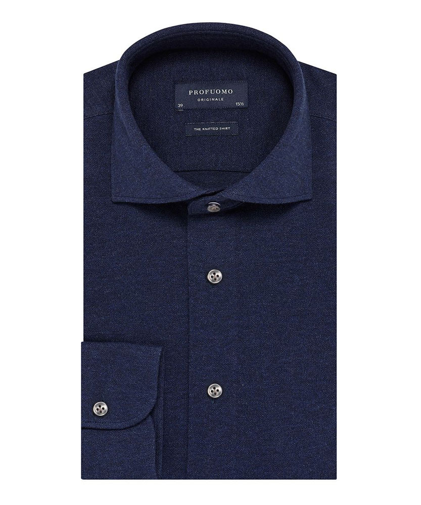 Profuomo SHIRT CUTAWAY SF SC NAVY Blauw-1 2