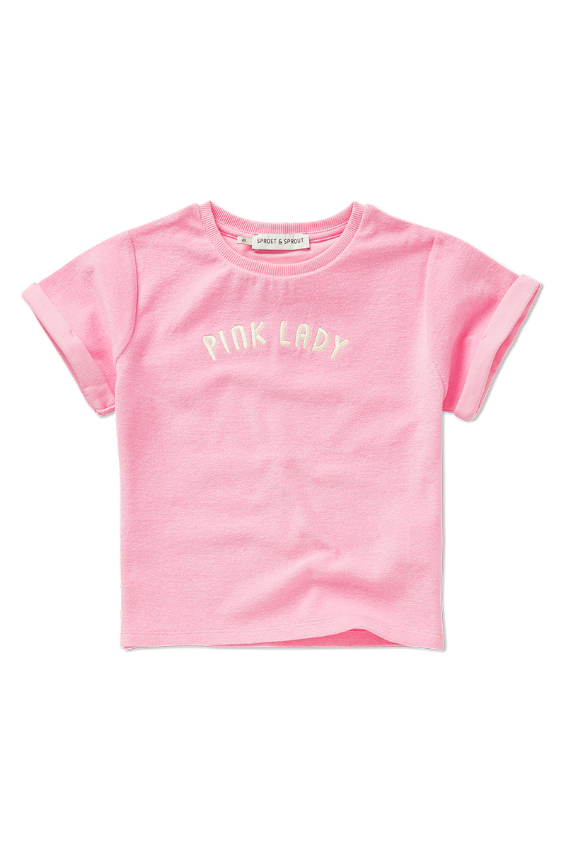 Meisjes t-shirt korte mouw rose