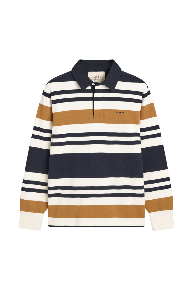 Heren polo lange mouw geel