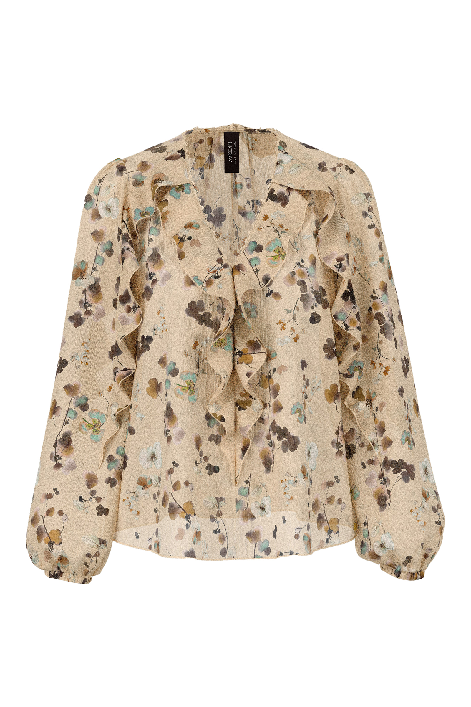Dames blouse lange mouw ecru