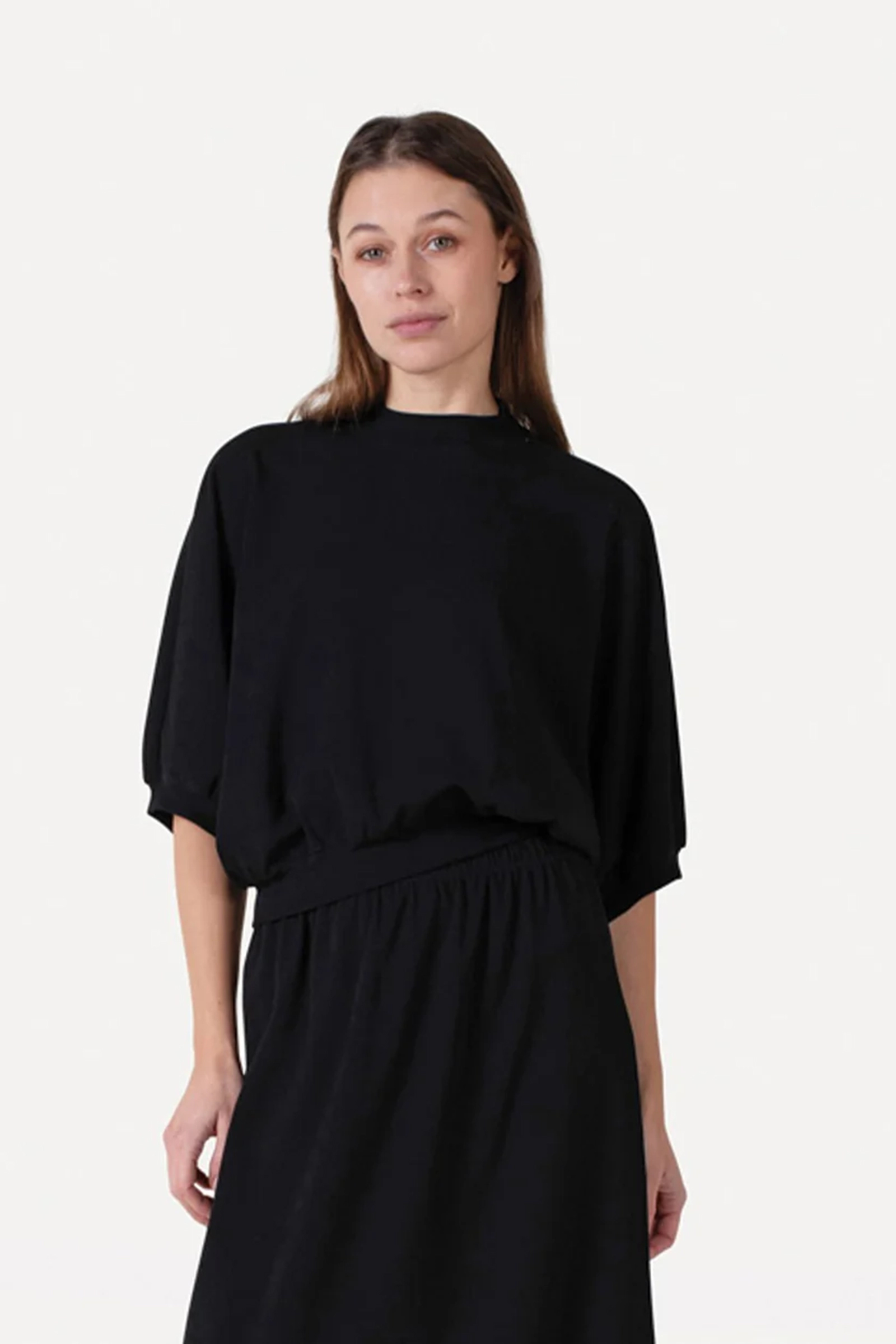 Dames t-shirt korte mouw zwart